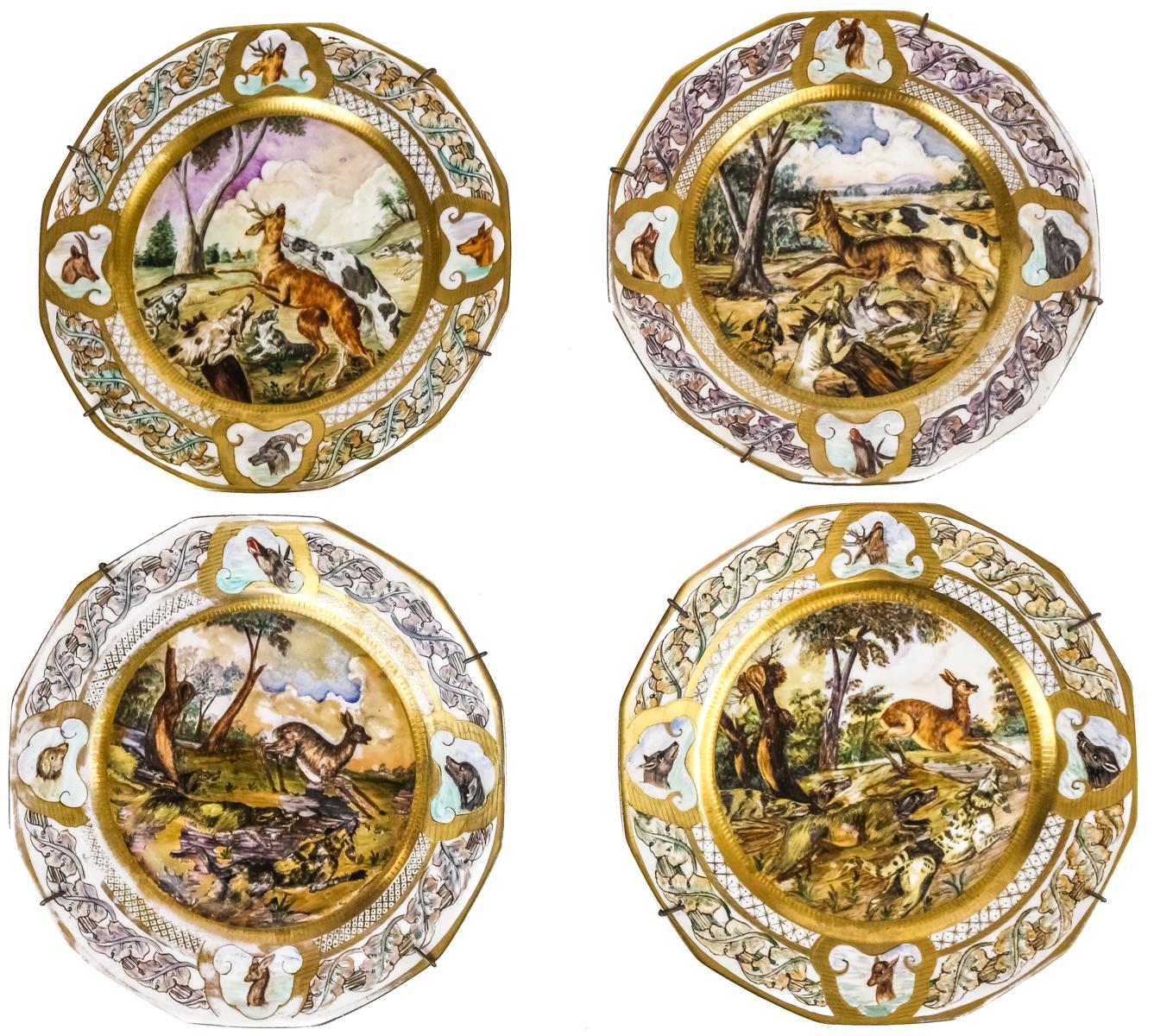 LOTE DE SEIS PLATOS EN PORCELANA