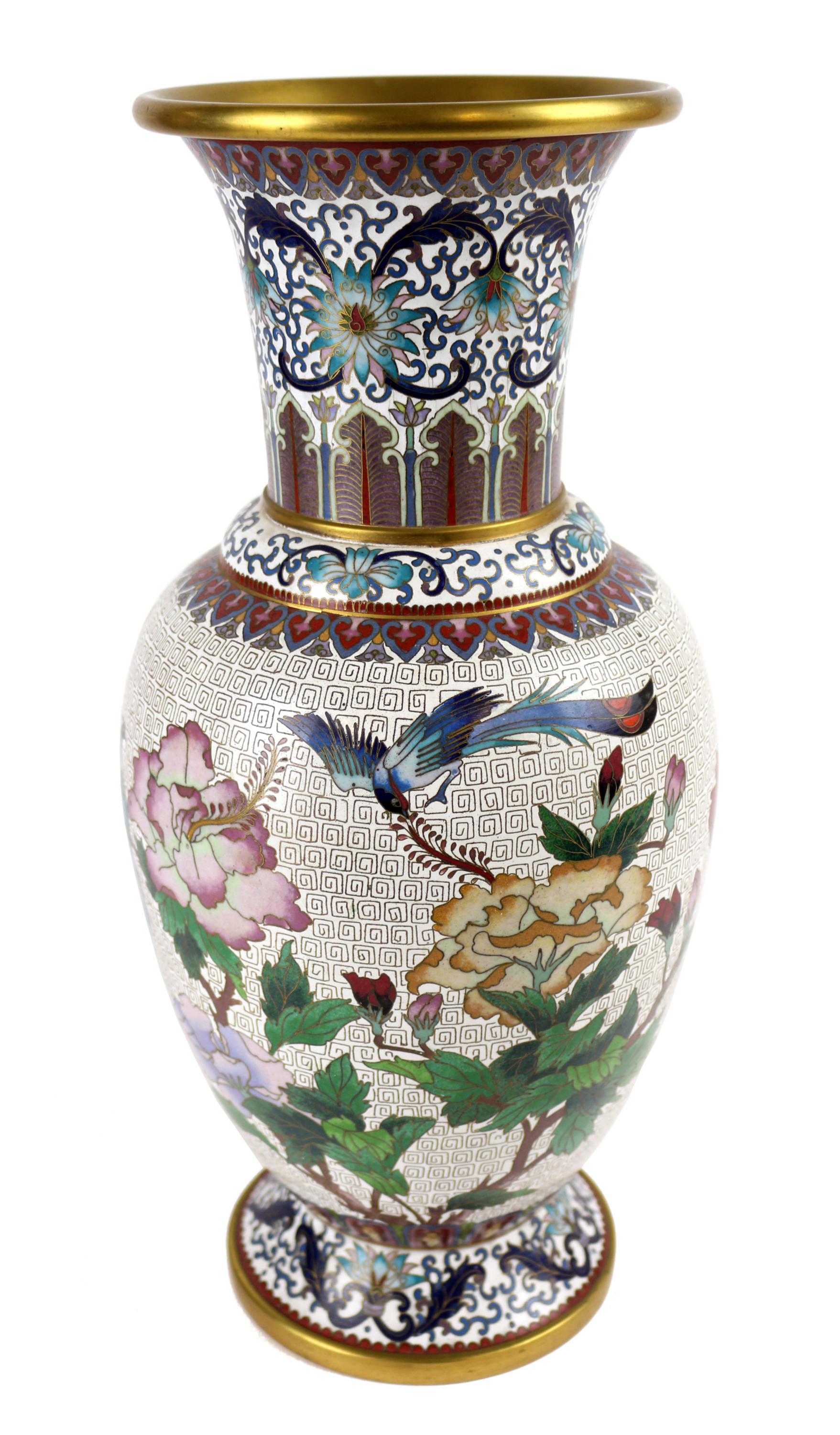 JARRON EN ORIENTAL CLOISONÉ DE MEDIADOS DEL S.XX