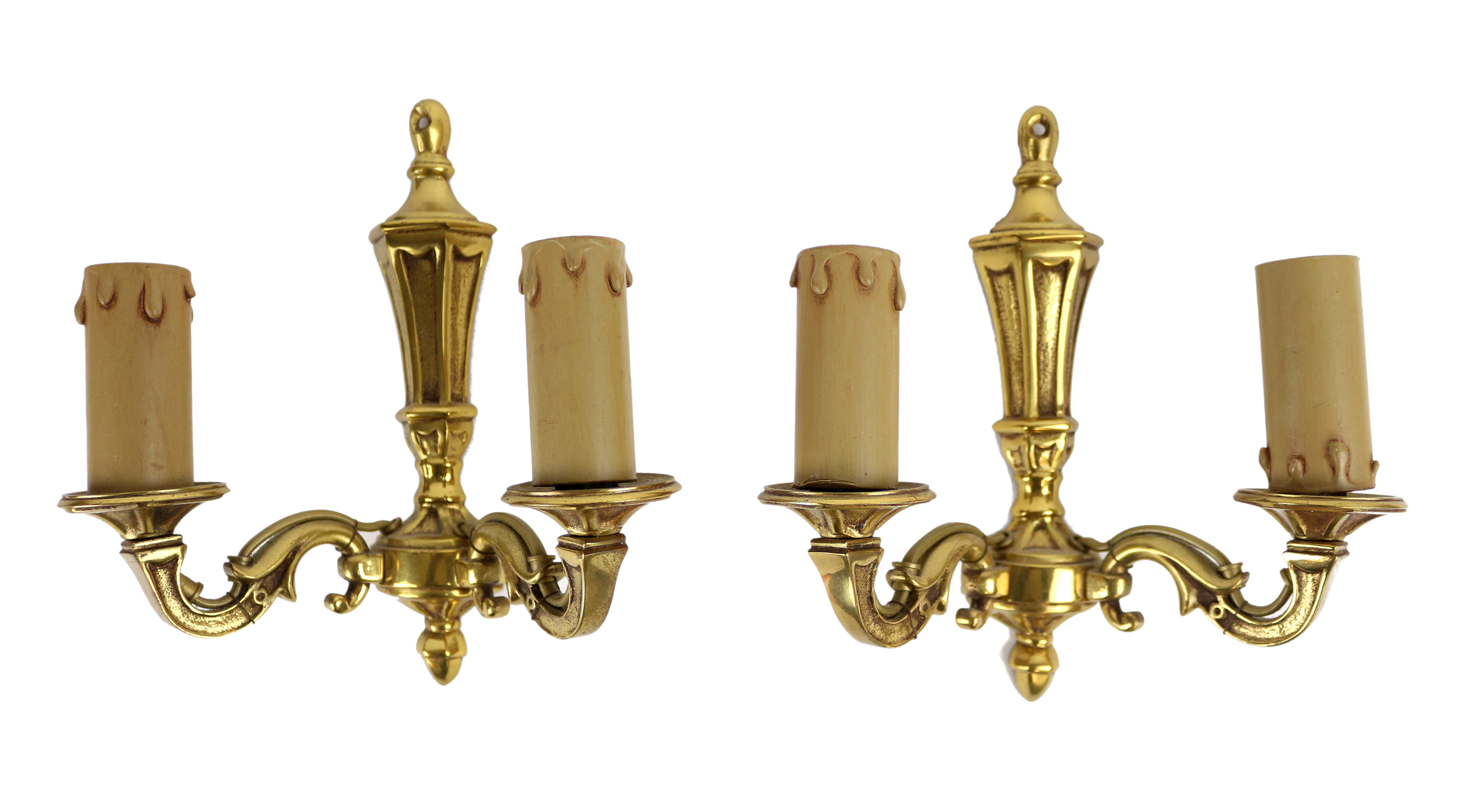 PAREJA DE APLIQUIES DE PARED DE MEDIADOS S.XX