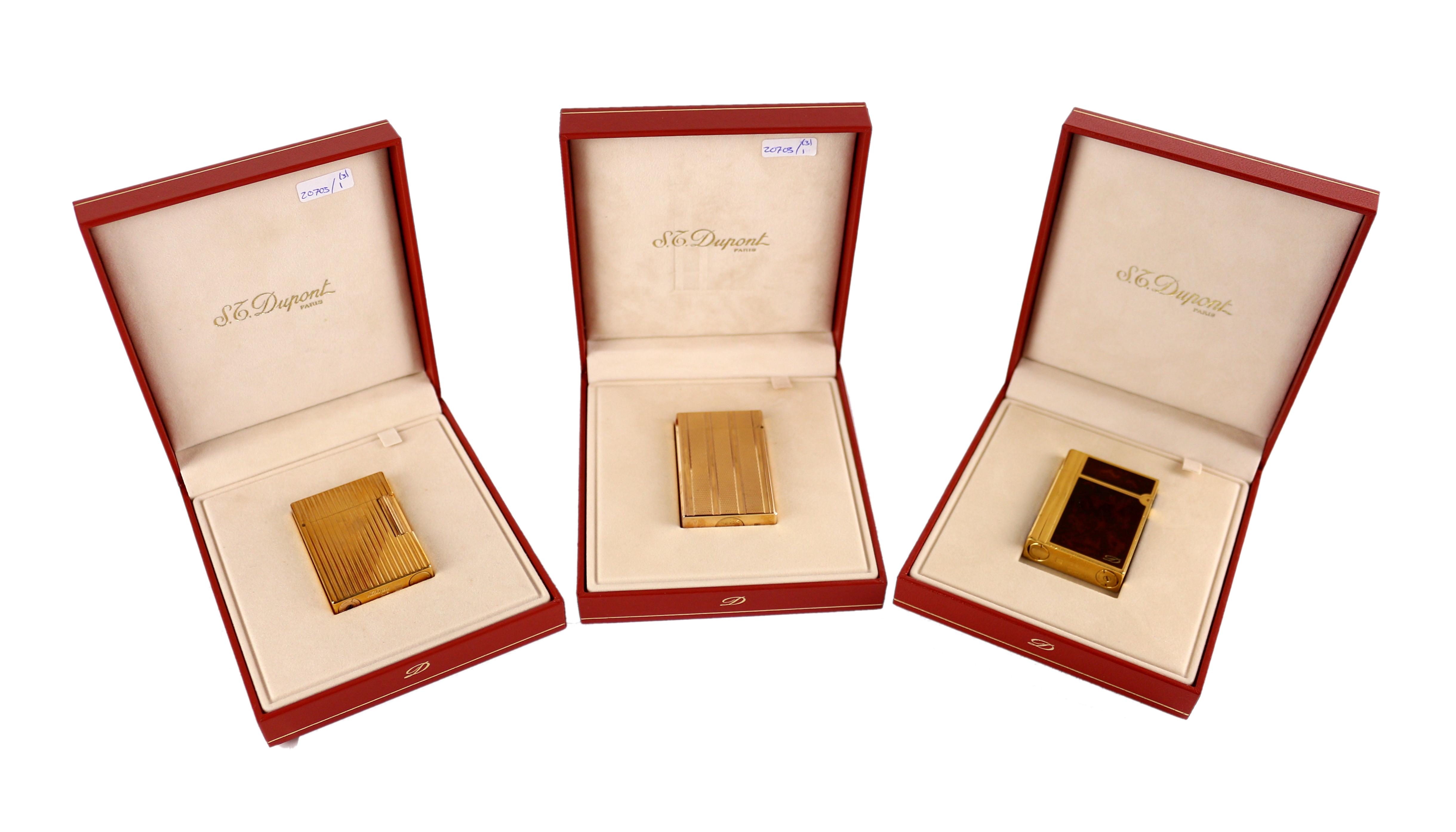 TRES ENCENDEDORES "DUPOND"