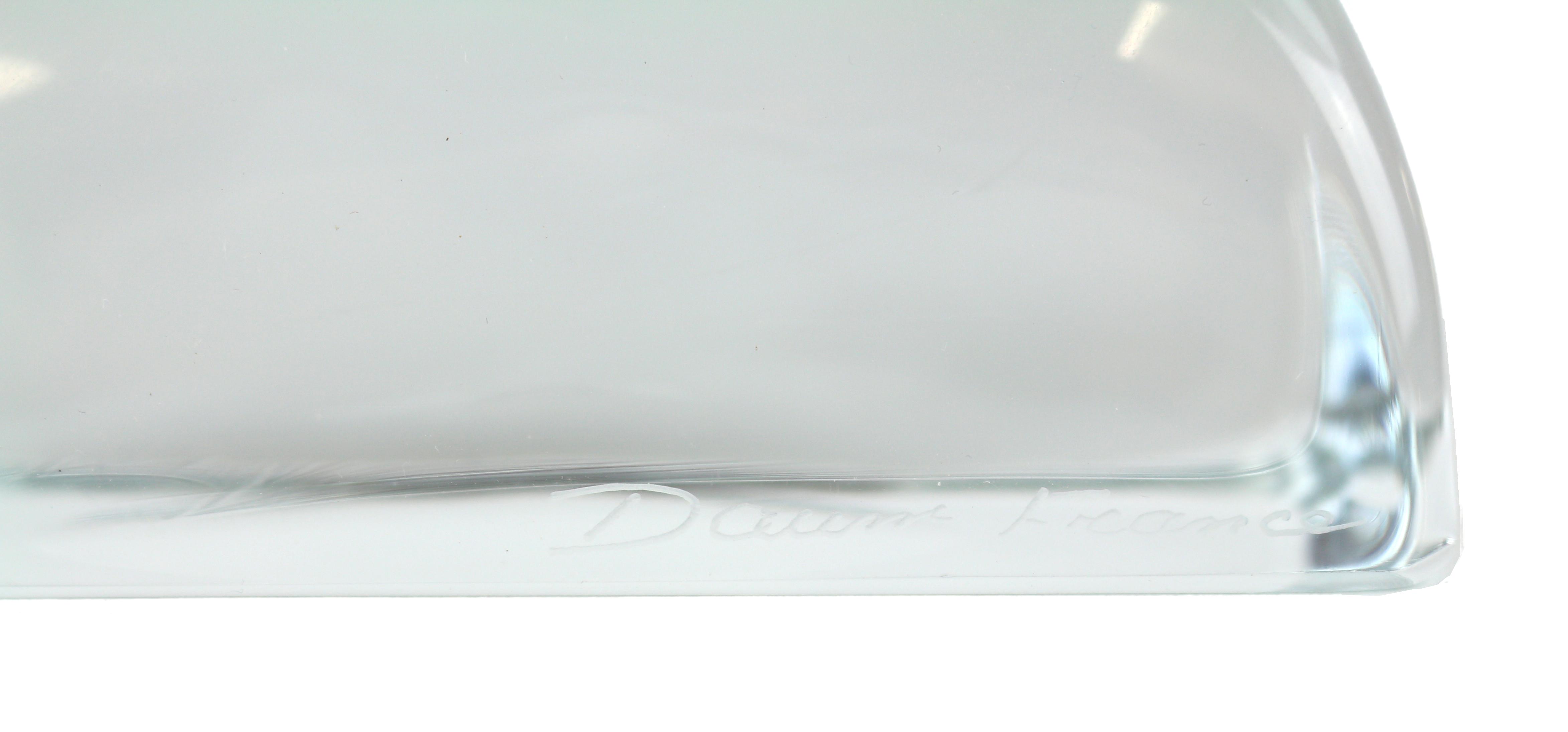CENTRO DE MESA  "DAUM" EN CRISTAL DEL ÚLTIMO TERCIO DEL S.XX