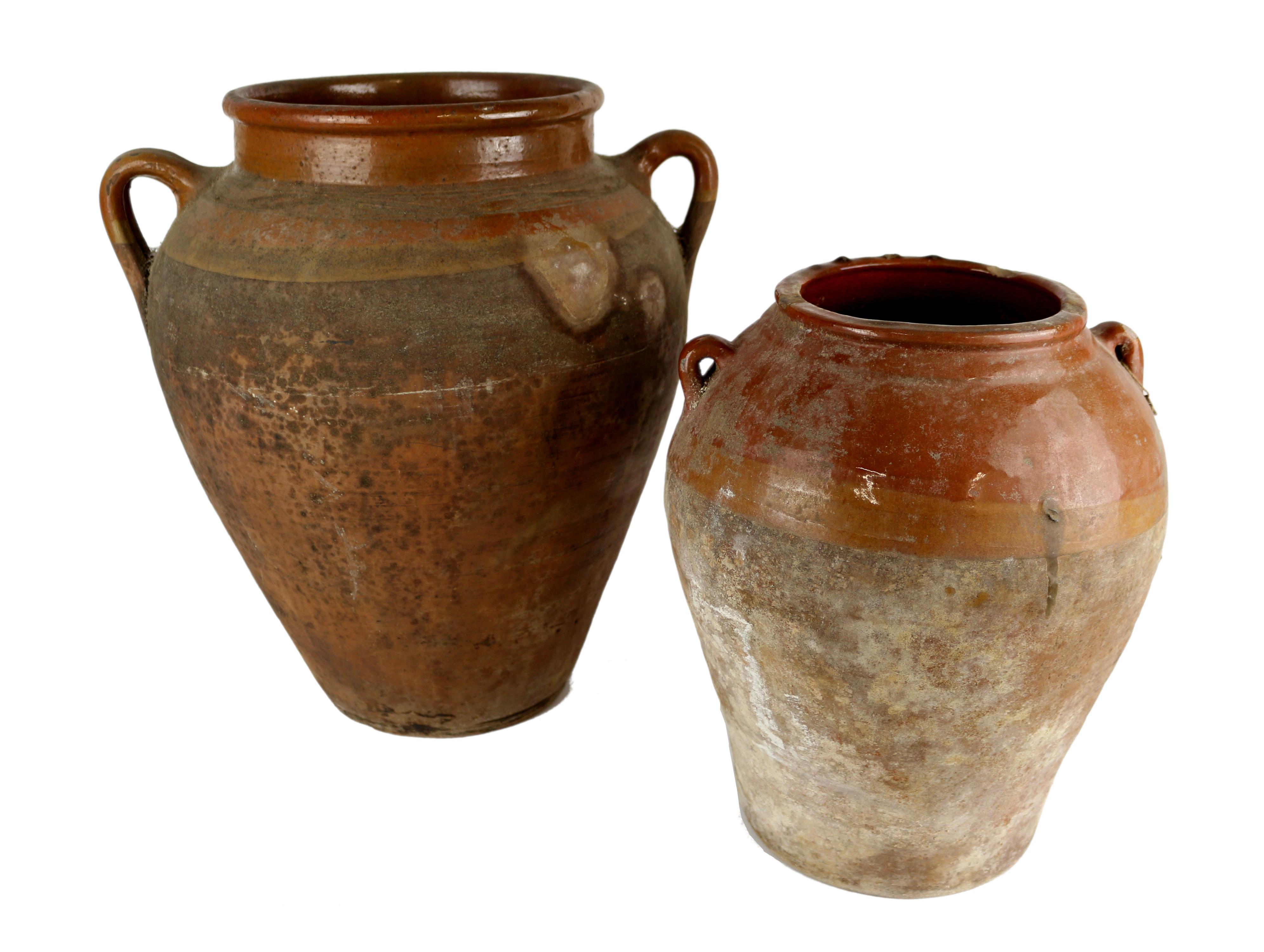 DOS TINAJAS EN CERÁMICA POPULAR DE PRINCIPIOS DEL S.XX