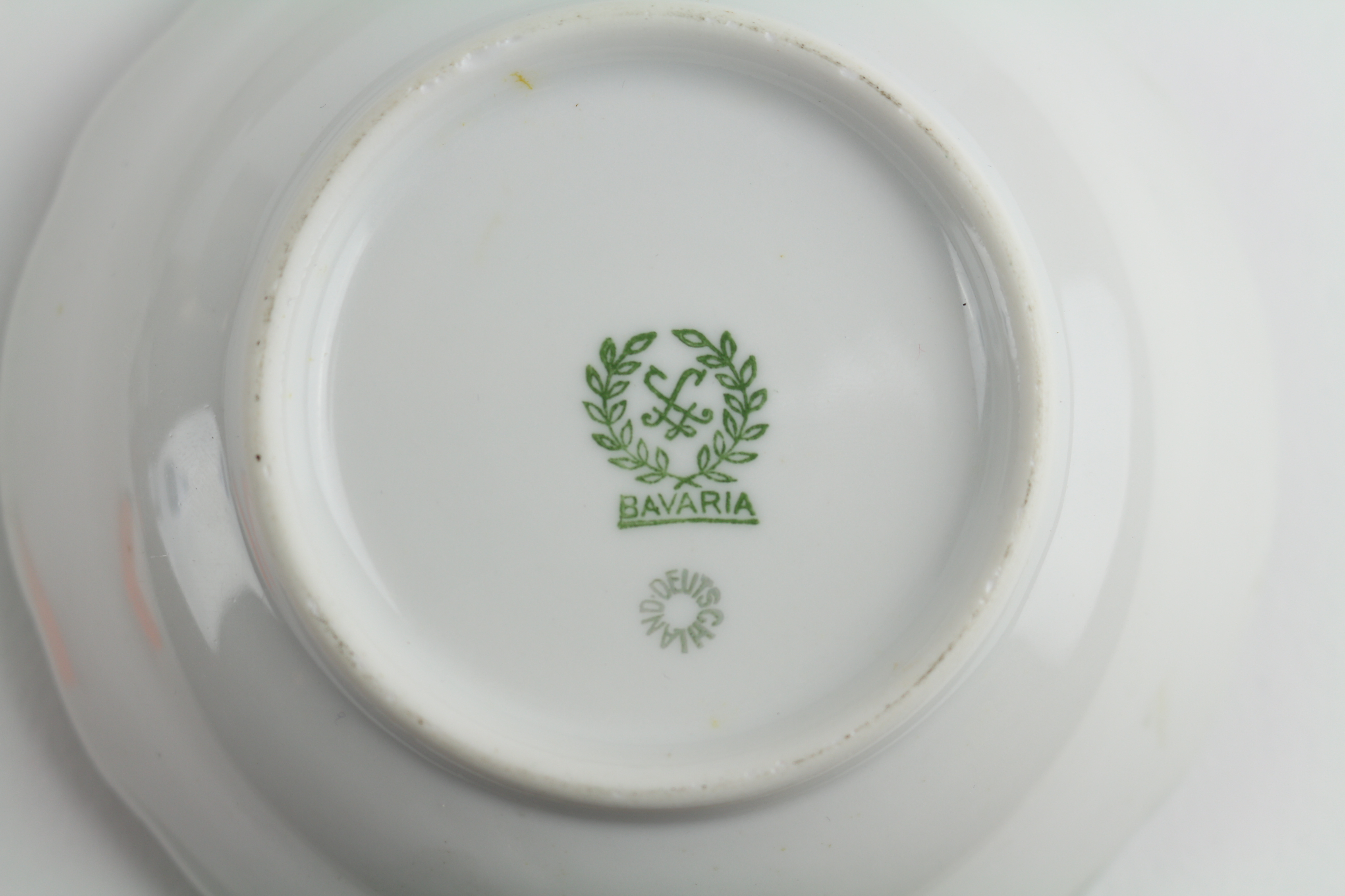 CONJUNTO DE POSTRE EN PORCELANA DE BAVARIA DE MEDIADOS S.XX