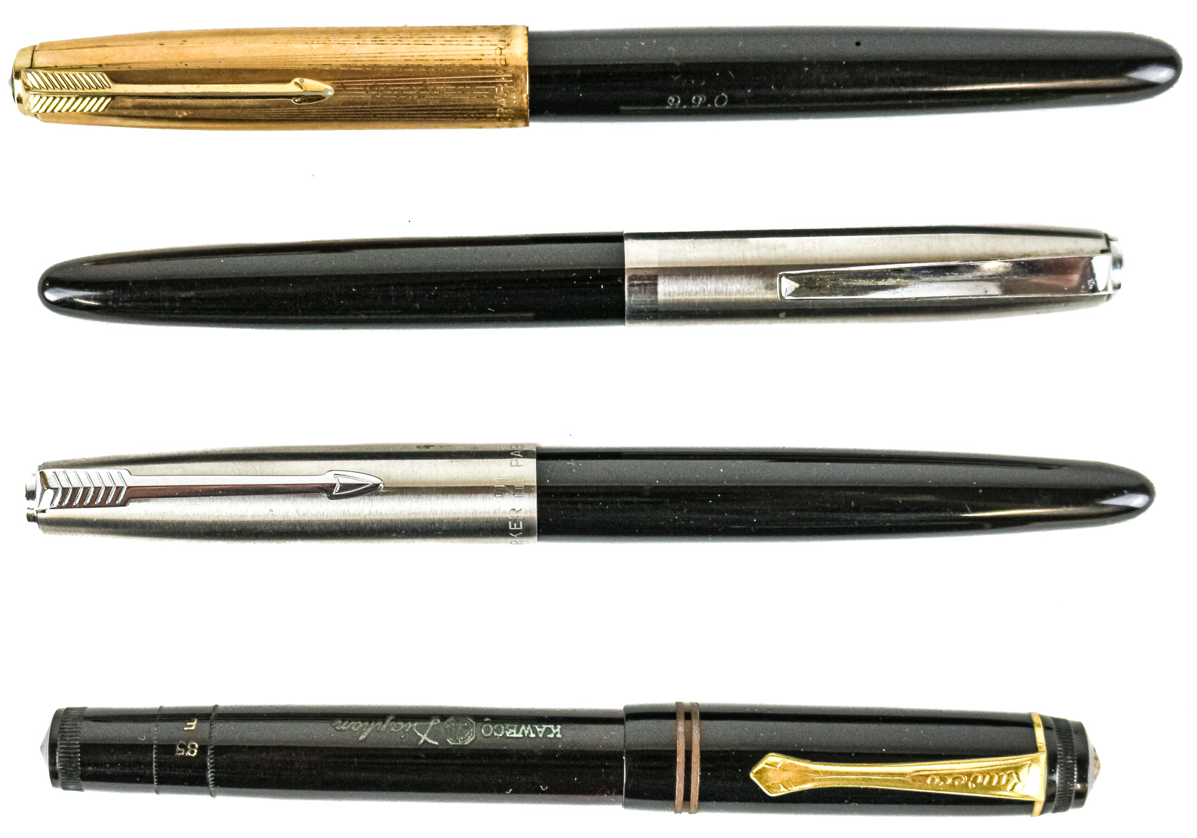 CUATRO PLUMAS ESTILOGRAFIAS DE MEDIADOS DEL S.XX