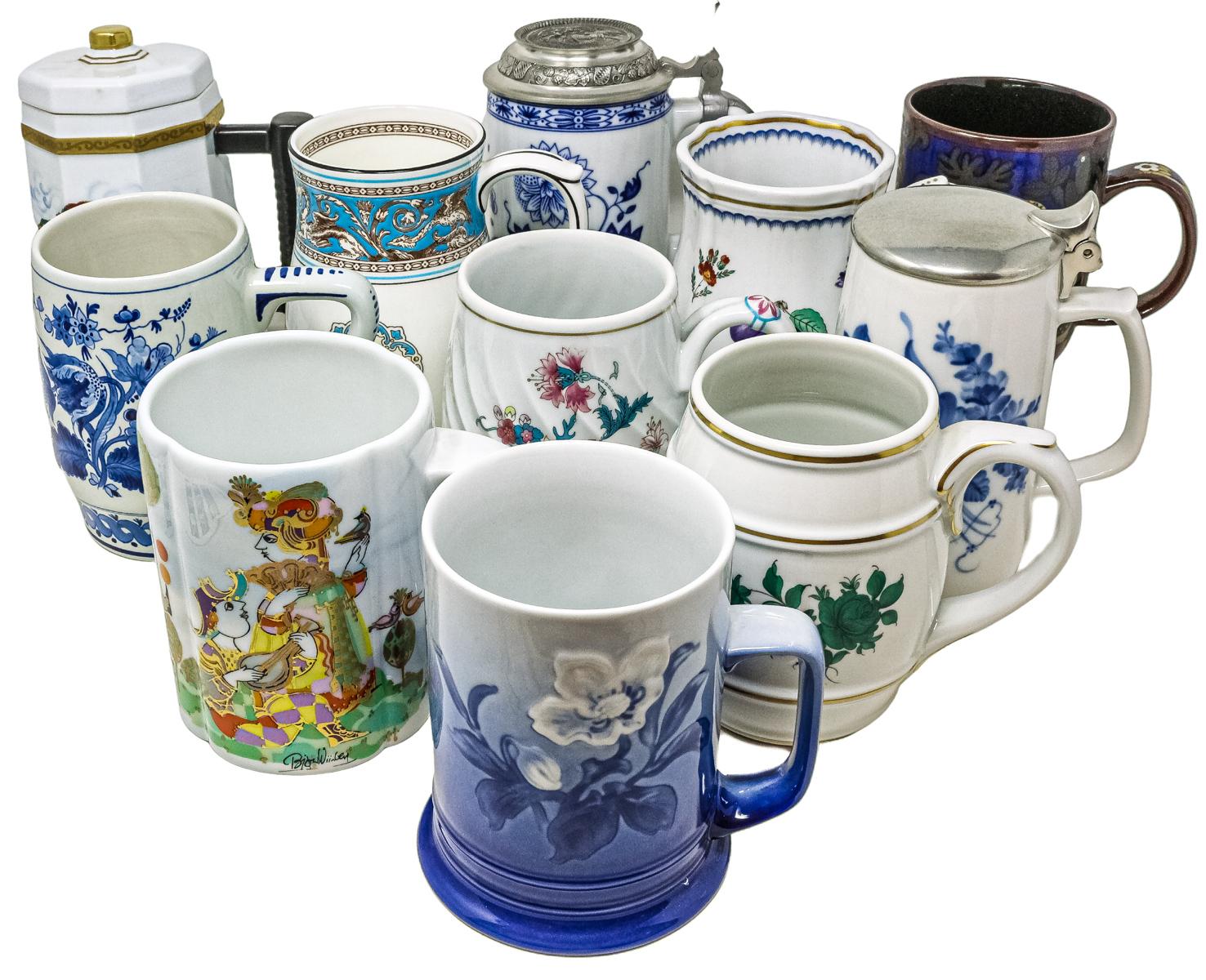 CONJUNTO DE 11 JARRAS DE COLECCIÓN "KIRIN BEER MUG"