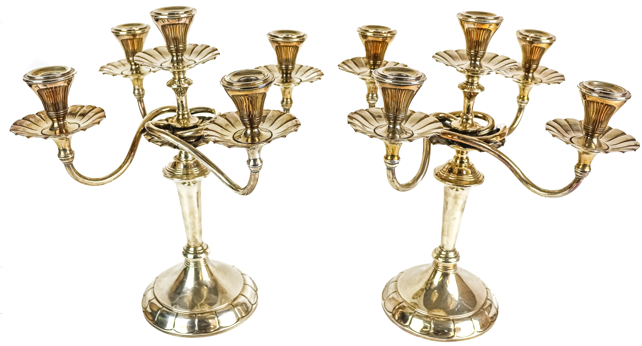 PAREJA DE CANDELABROS DE MEDIADOS DE SIGLO XX