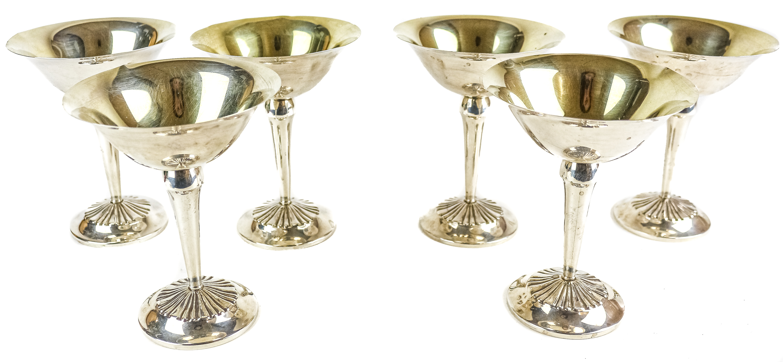 SEIS COPAS DE CAVA DE LOS AÑOS 60
