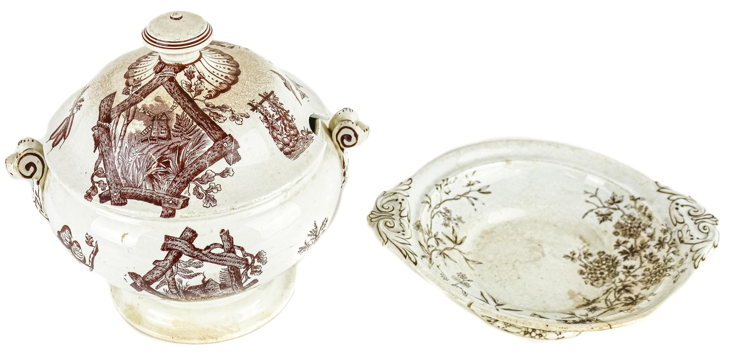 SOPERA Y CENTRO DE MESA DE PRINCIPIOS DEL S.XX