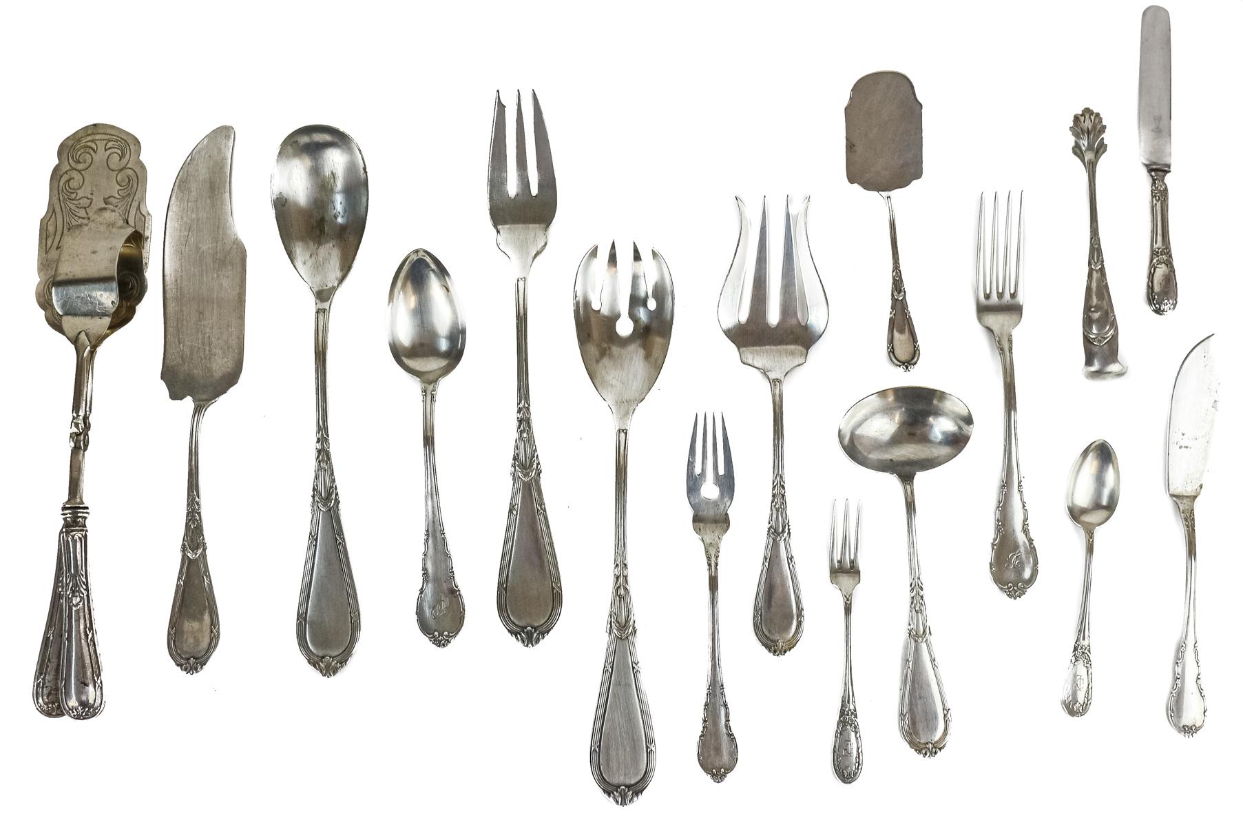CUBERTERÍA EN PLATA DE PRINCIPIOS DEL S.XX