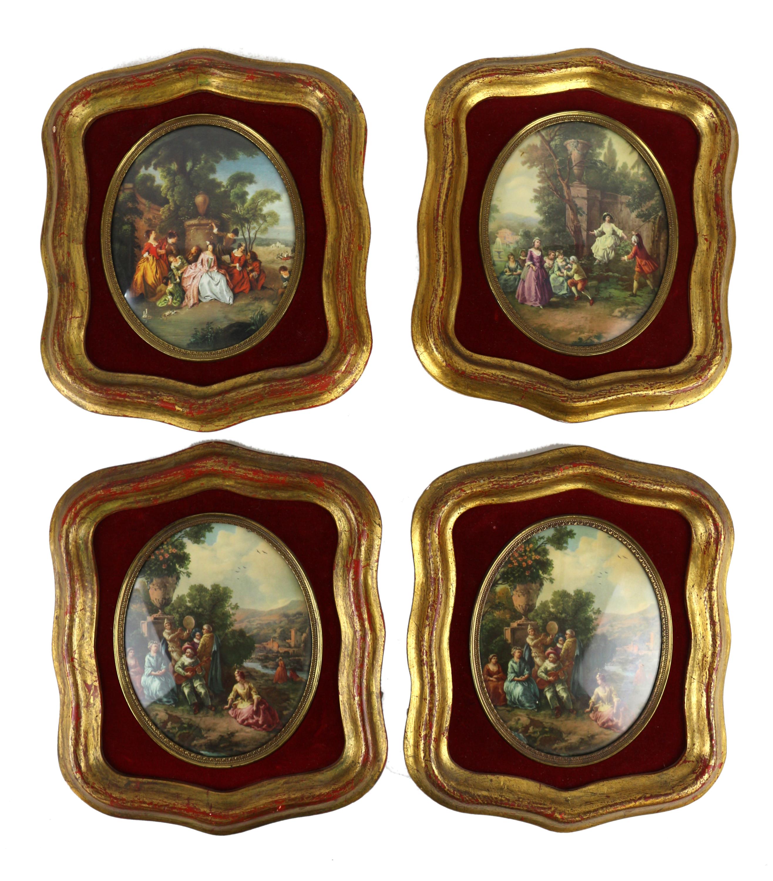 CUATRO MEDALLONES DECORATIVOS DE MEDIADOS DEL S.XX