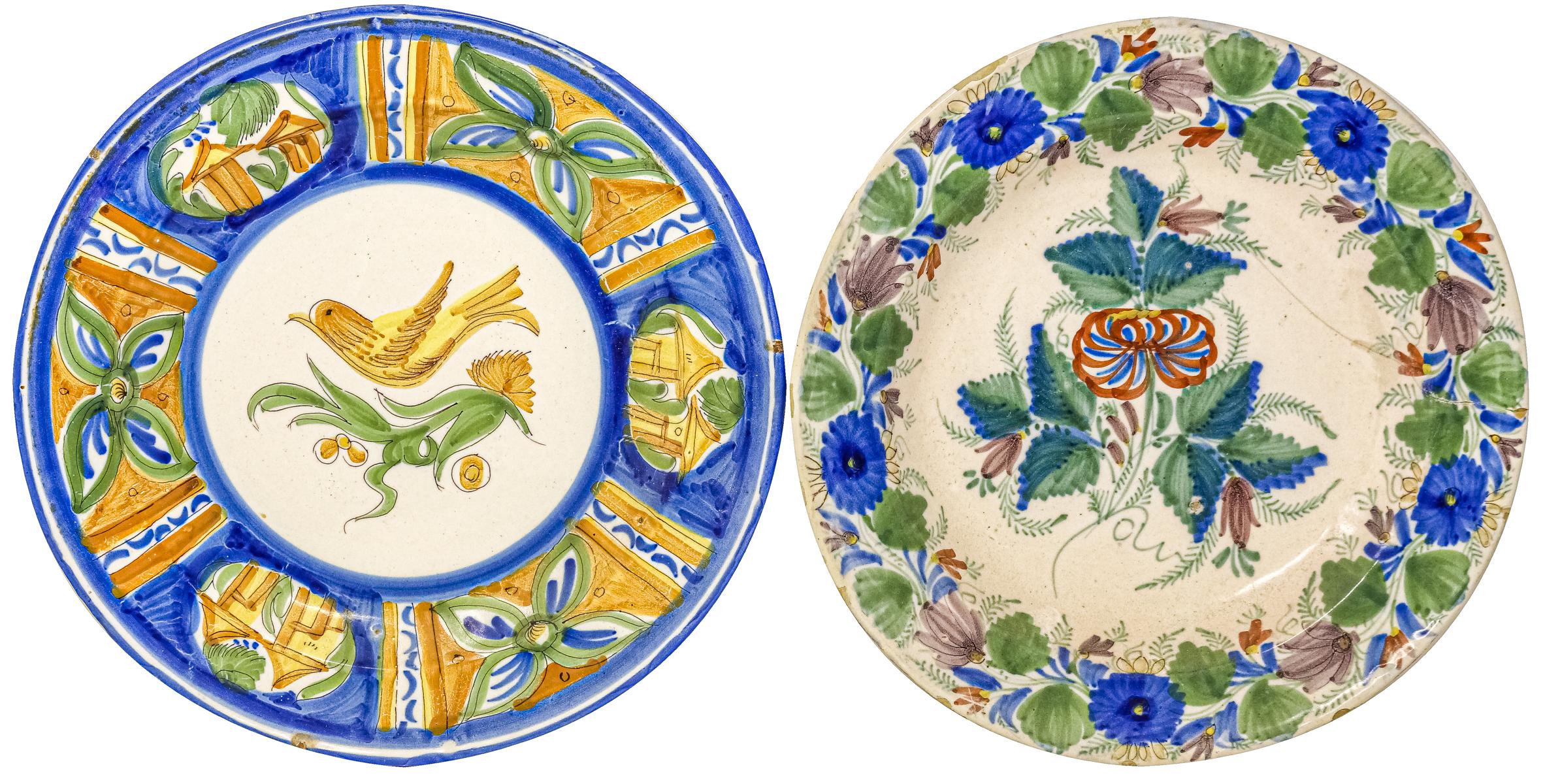 DOS PLATOS DE CERÁMICA VALENCIANA
