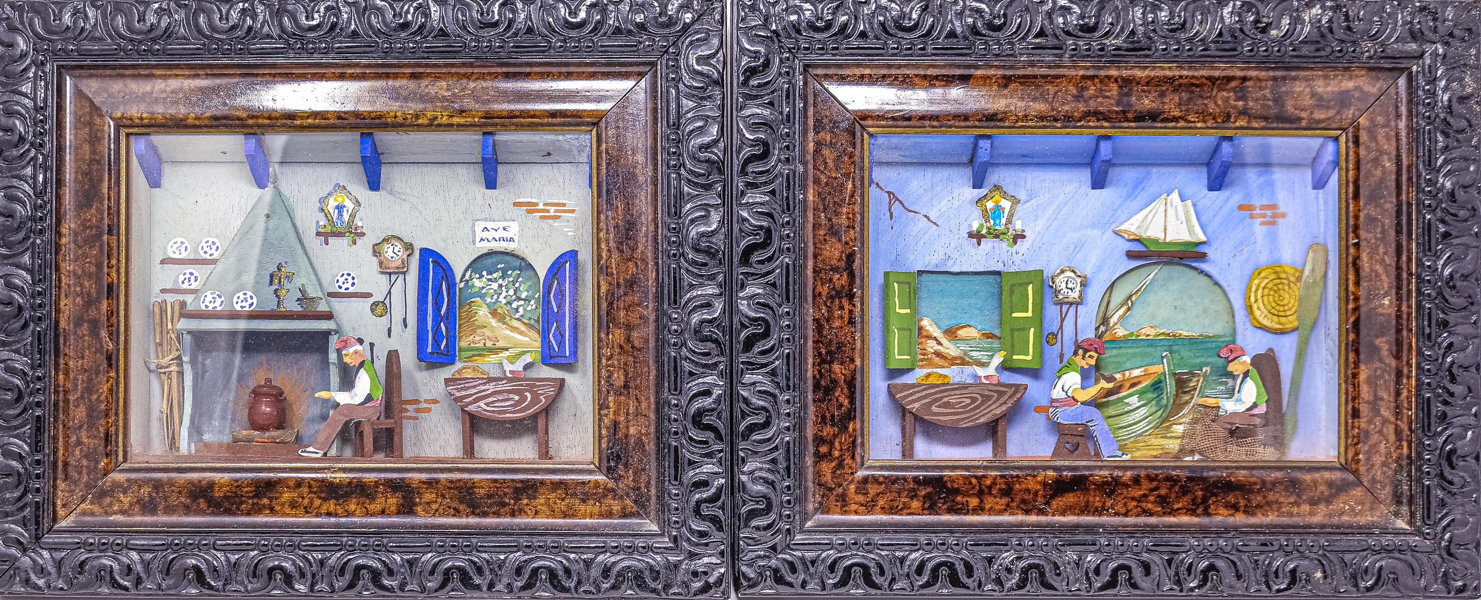 DOS DIORAMAS INTERIORES DEL ÚLTIMO CUARTO S.XX