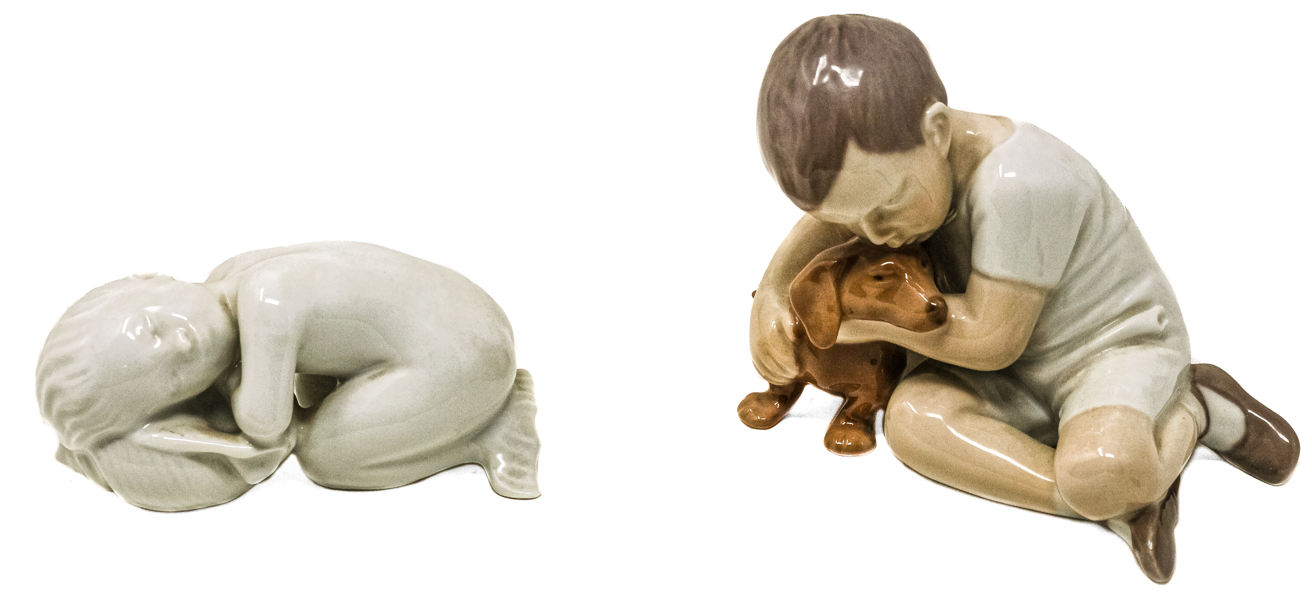DOS FIGURAS EN PORCELANA DANESA "BING & GRONDAHL"
