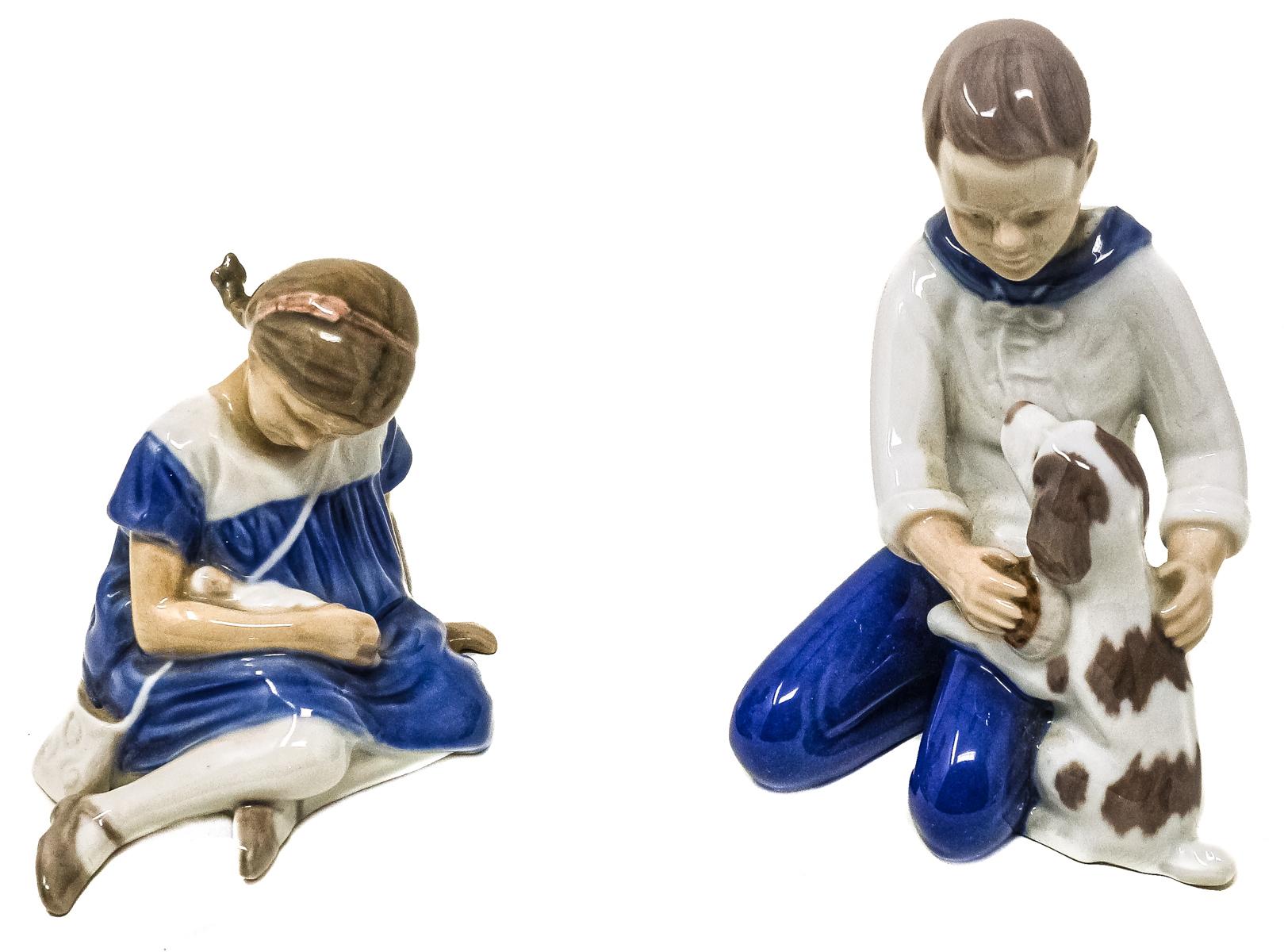 DOS FIGURAS EN PORCELANA "ROYAL COPENHAGEN"