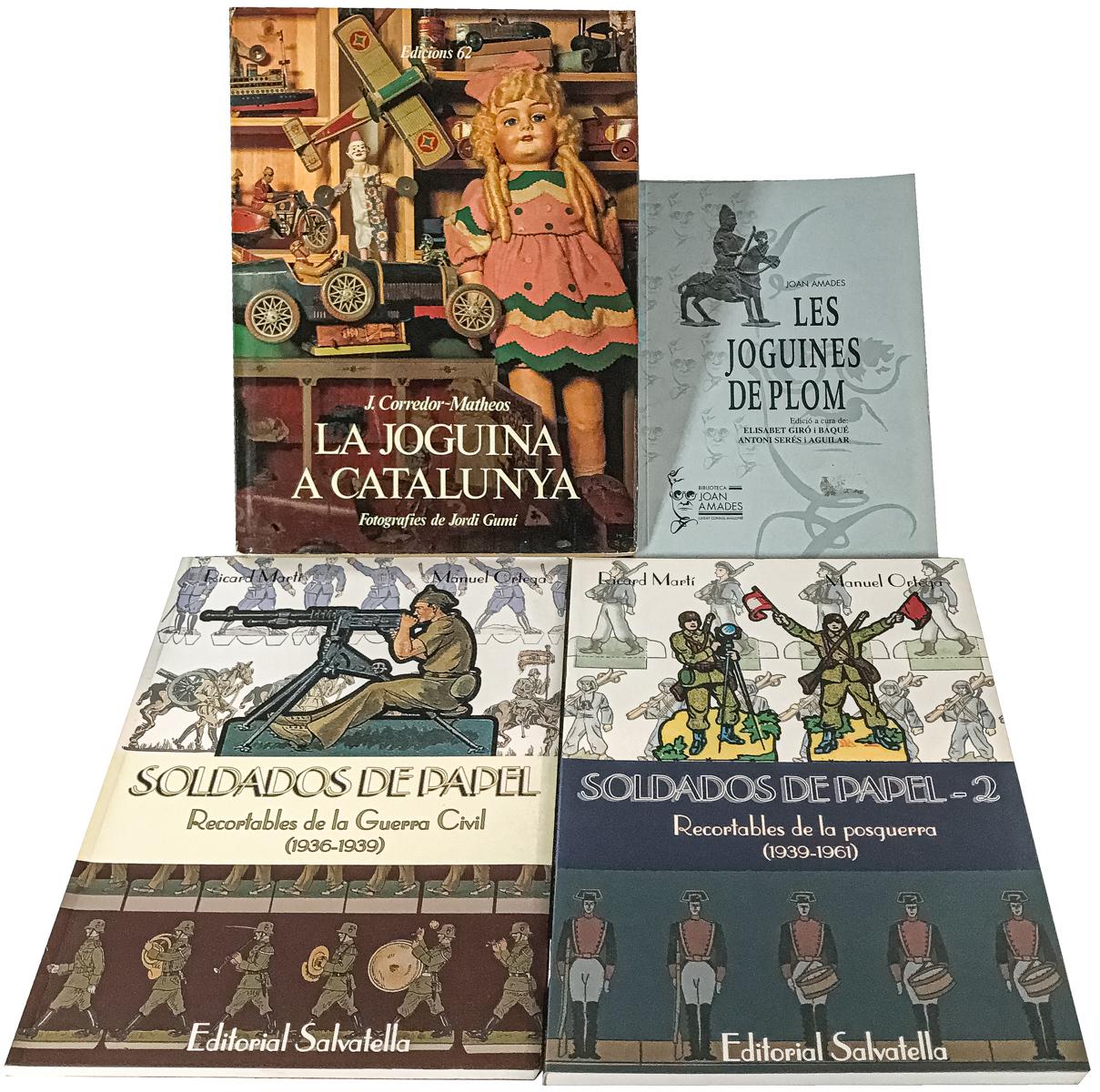 CUATRO LIBROS SOBRE JUGUETES Y COLECCIONISMO