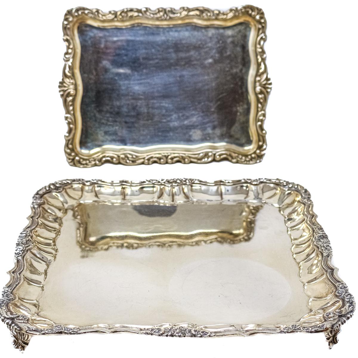 DOS BANDEJAS DE PLATA