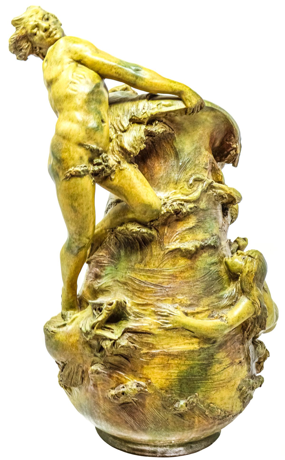 JARRÓN TERRACOTA PATINADA