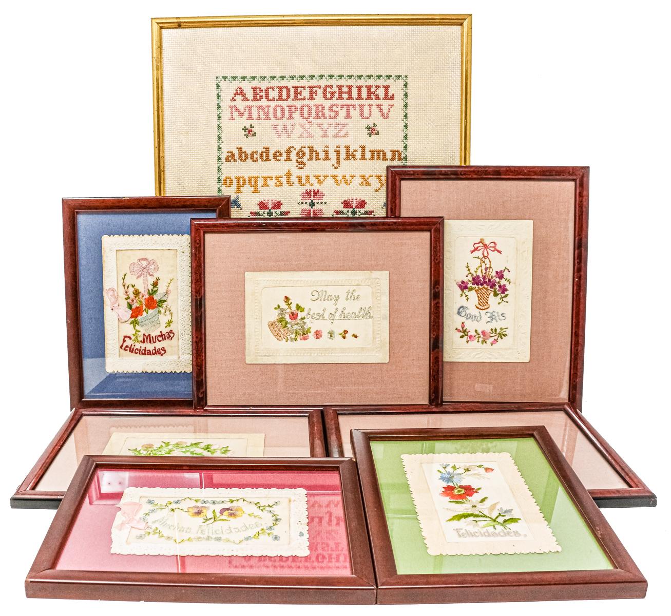 COLECCIÓN DE PEQUEÑOS BORDADOS Y "ABECEDARIO" EN PETIT POINT