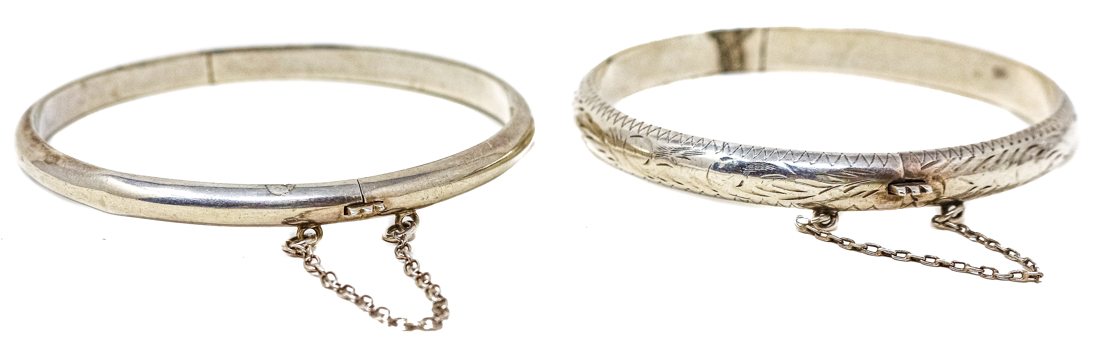DOS PULSERAS ESCLAVAS DE PLATA