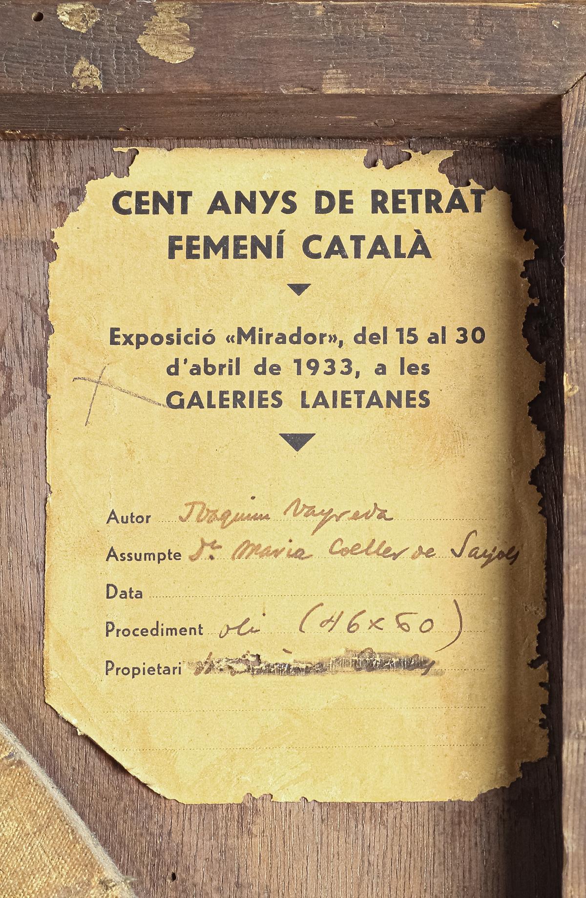 VAYREDA Y VILA, JOAQUIM