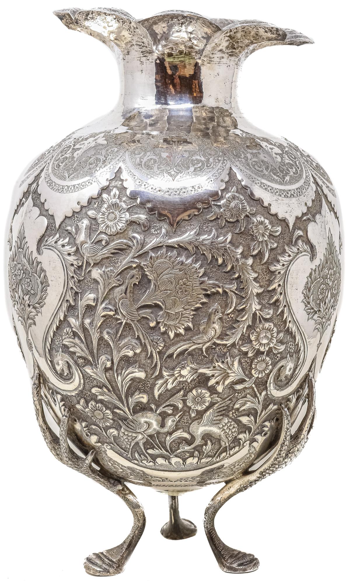 GRAN JARRÓN PLATA DE MEDIADOS DE SIGLO XX