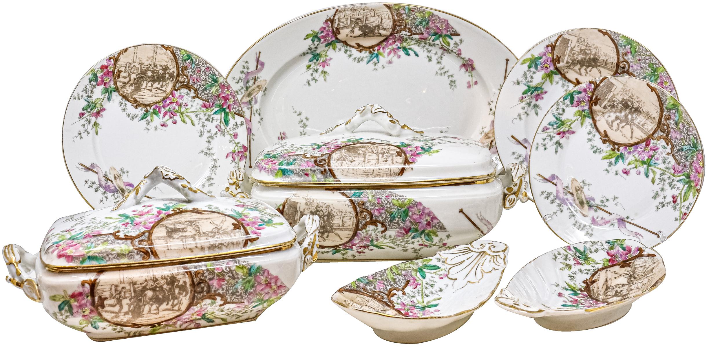 VAJILLA EN PORCELANA DE FINALES DEL S.XIX