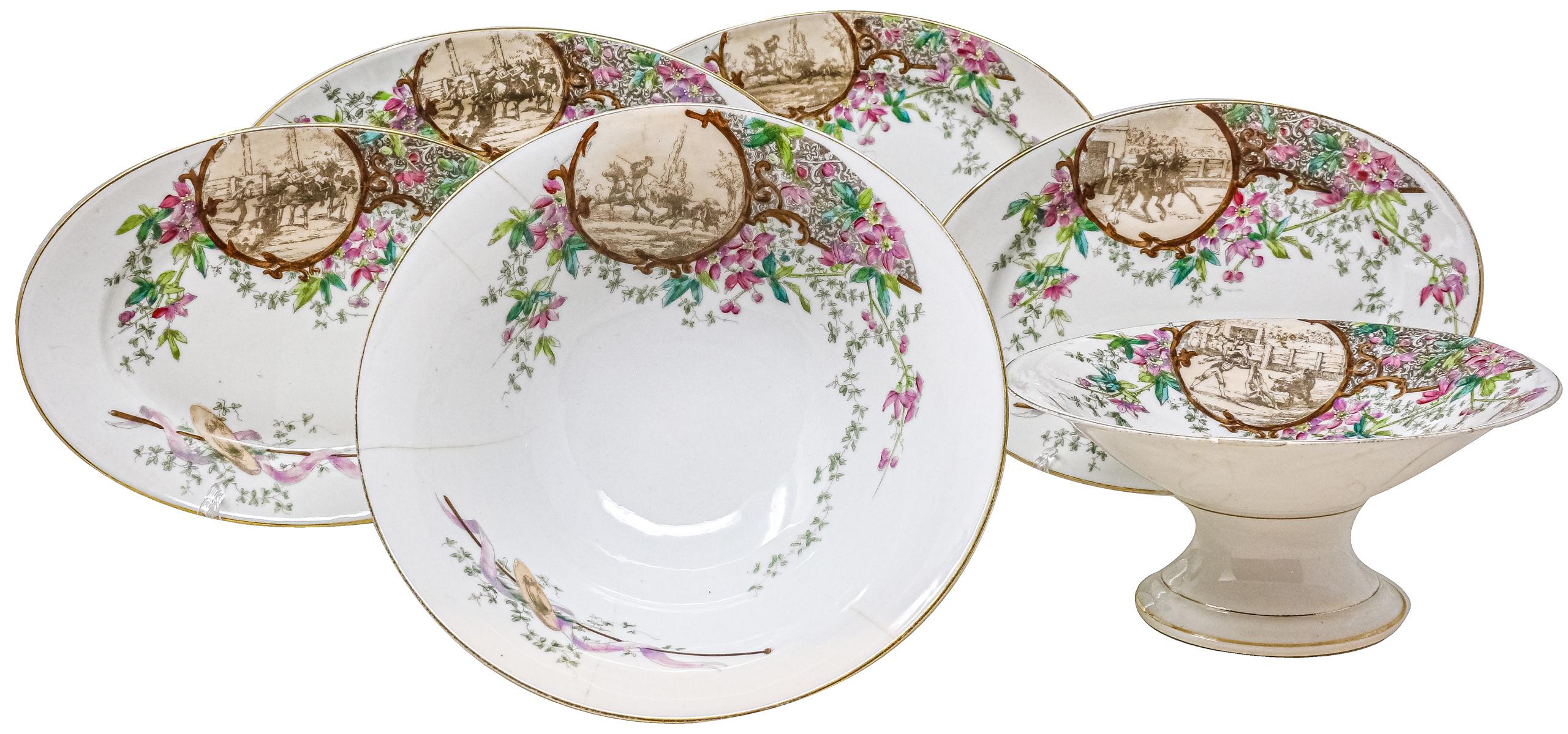 VAJILLA EN PORCELANA DE FINALES DEL S.XIX