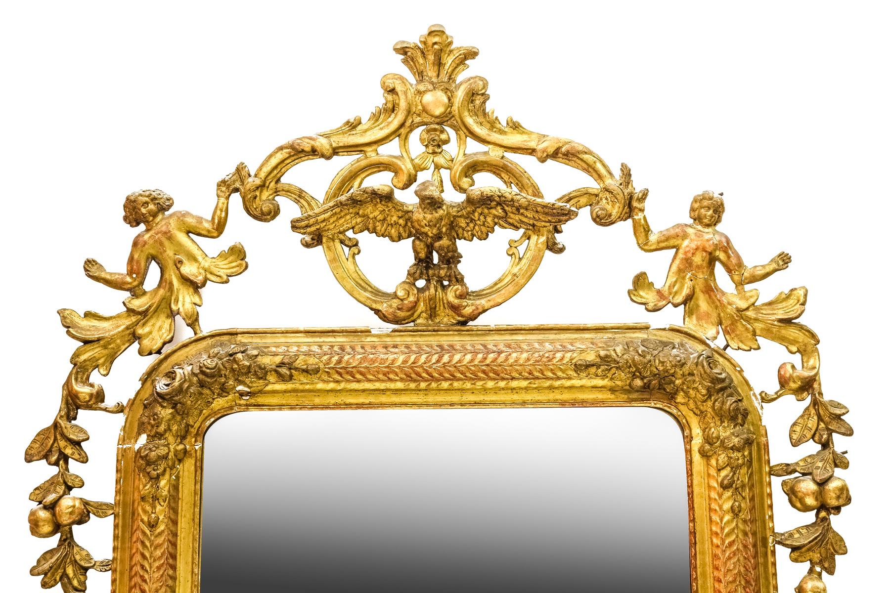 ESPEJO DE PARED FRANCÉS DEL SIGLO XIX