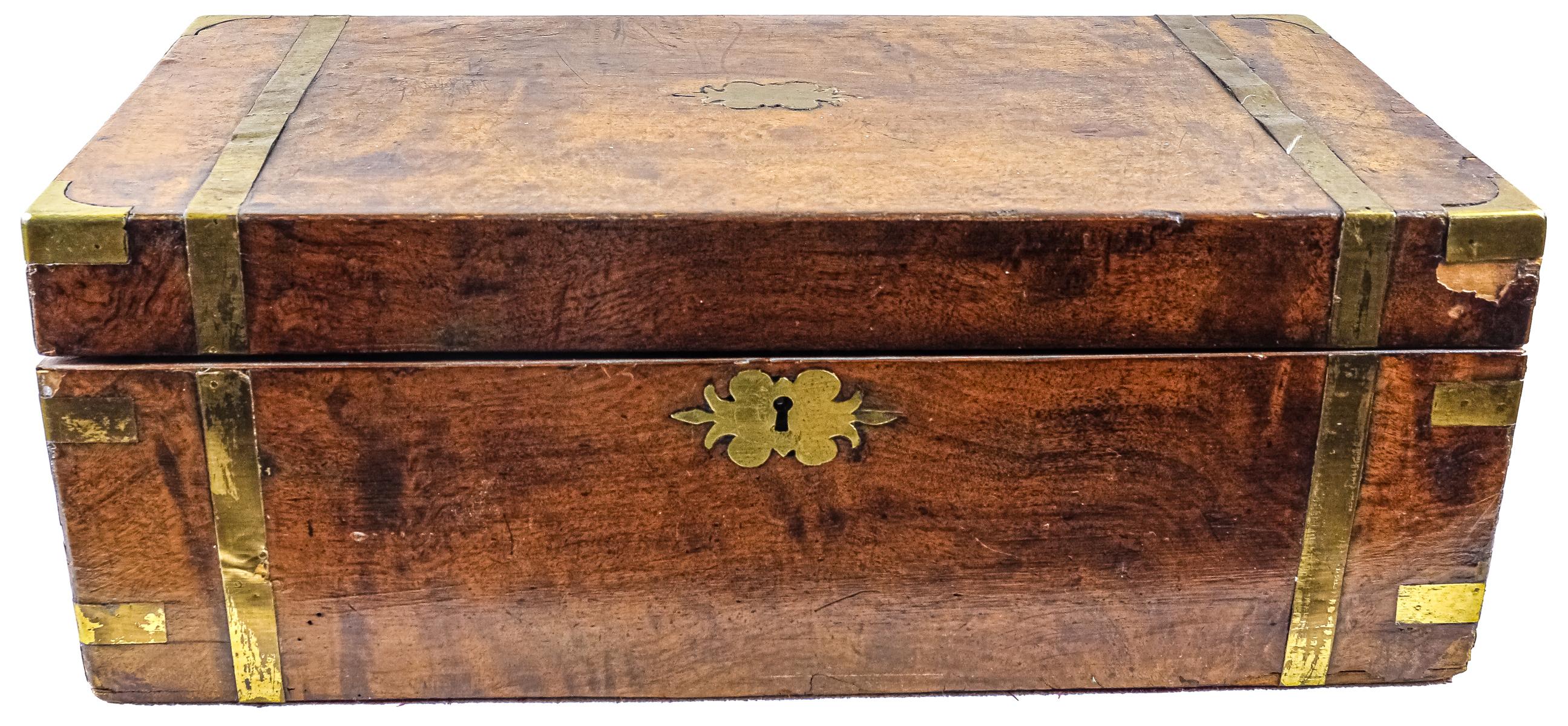 CAJA ESCRITORIO DE BARCO DE FINALES DEL S.XIX