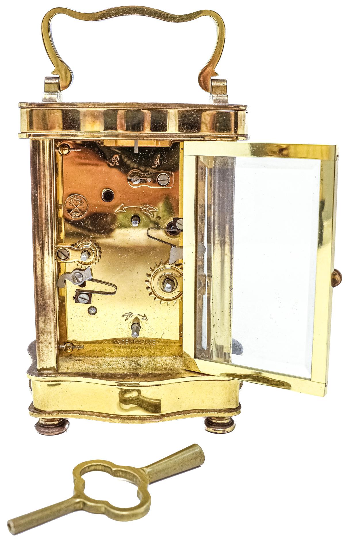 RELOJ FRANCÉS DE VIAJE "L&#39;EPÉE" SEGUNDA MITAD DEL S.XX