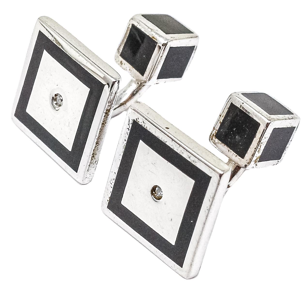 GEMELOS DE PLATA Y ESMALTES