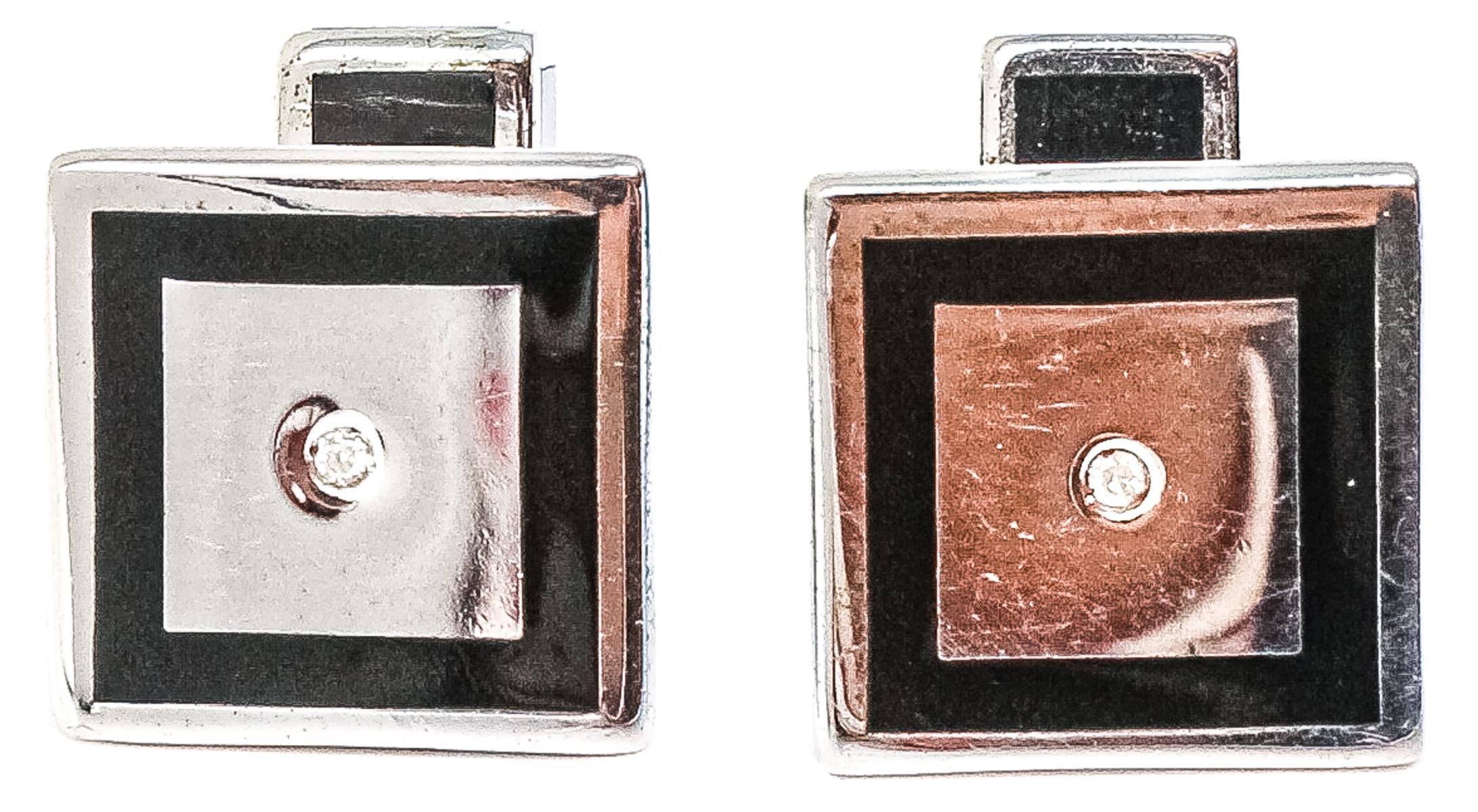 GEMELOS DE PLATA Y ESMALTES