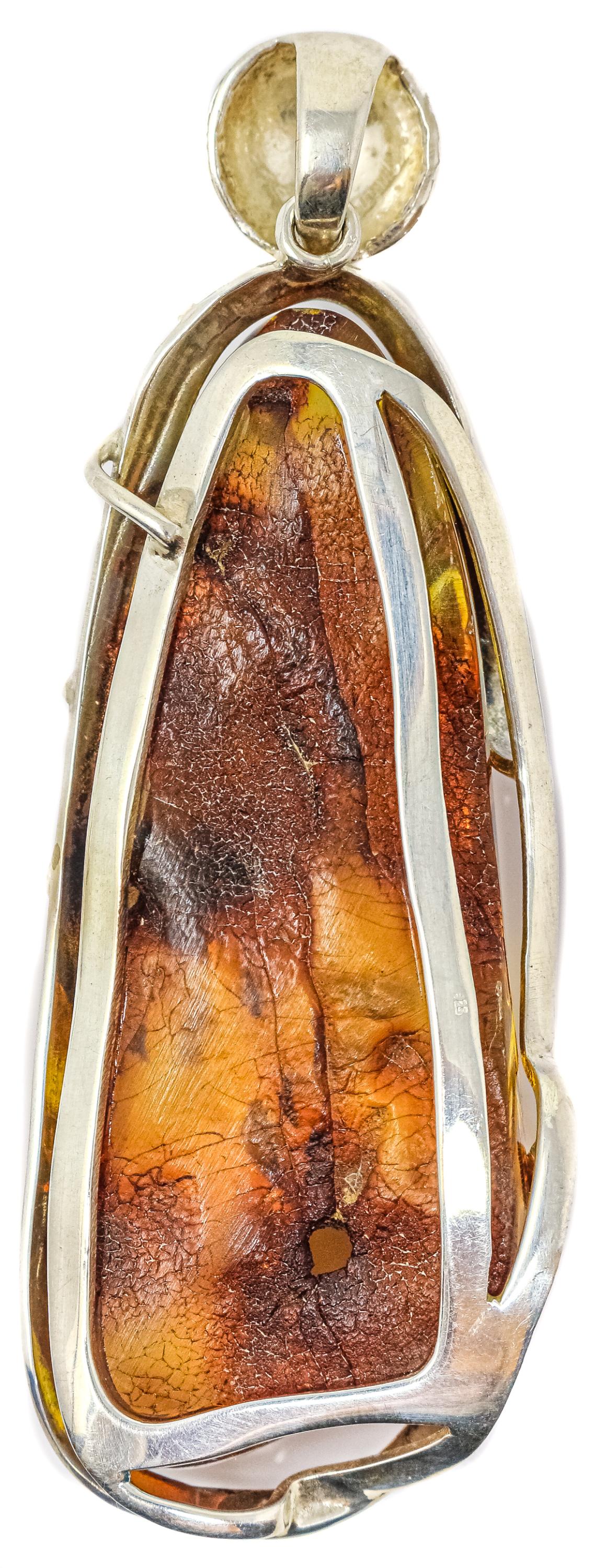 COLGANTE DE ÁMBAR Y PLATA