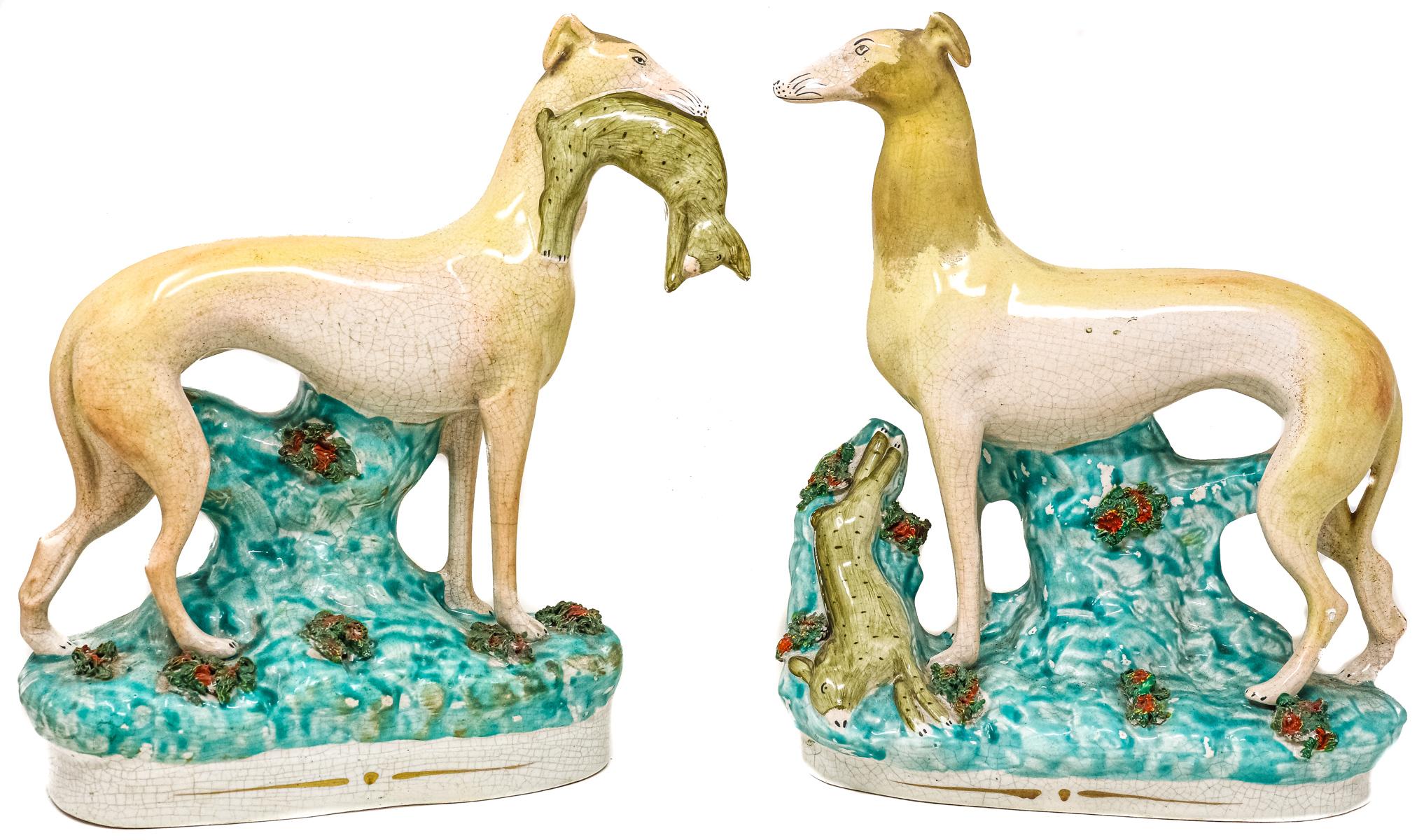 PAREJA DE "GALGOS" STAFFORD DE RPINCIPIOS DEL S.XX