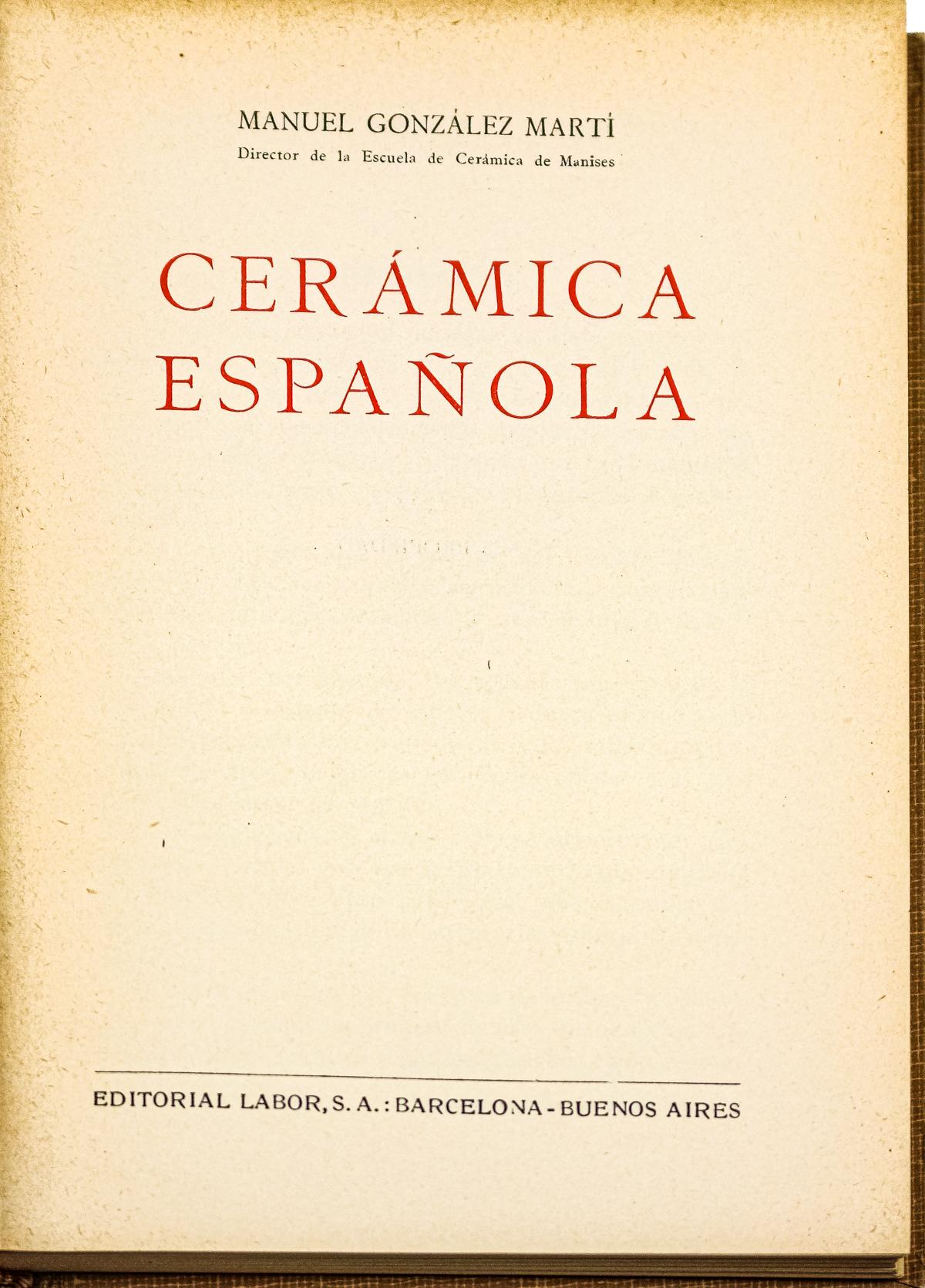 "CERÁMICA ESPAÑOLA"