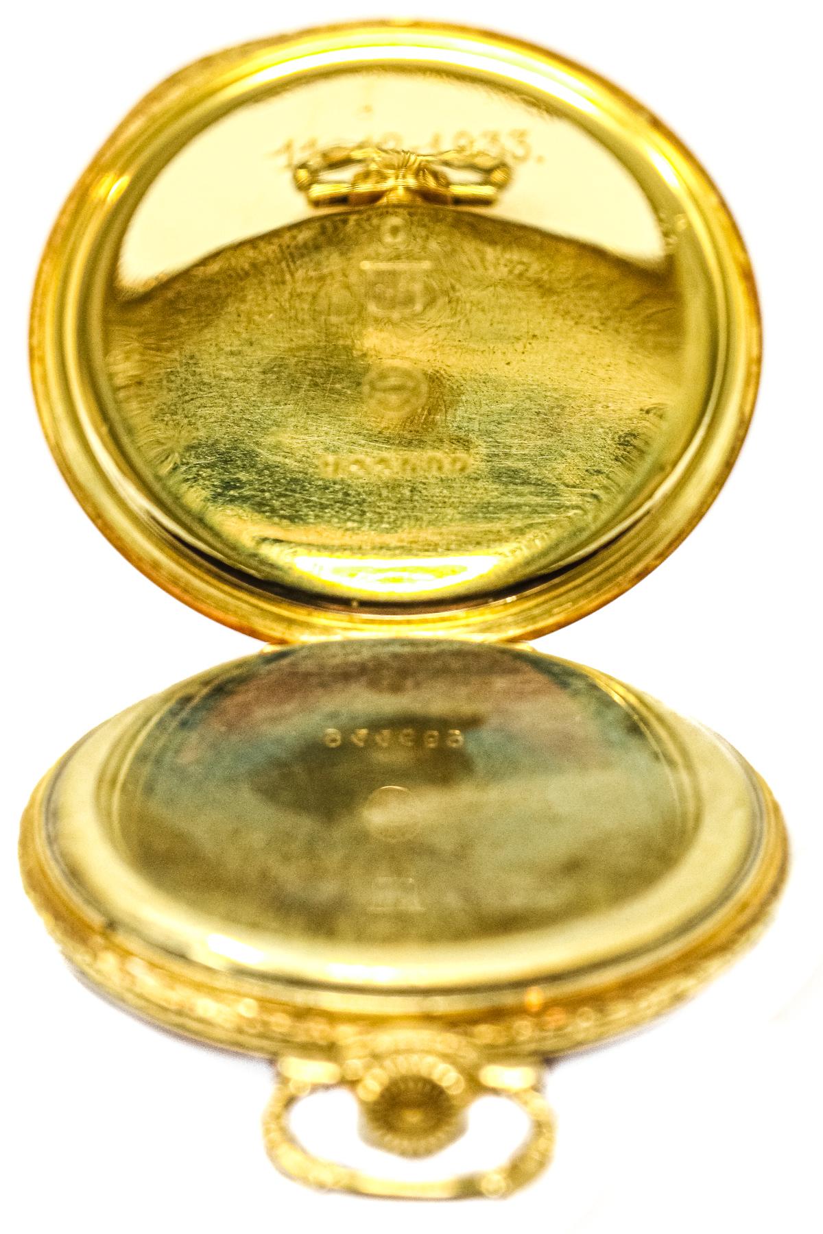 RELOJ DE BOLSILLO IWC, CIRCA 1930