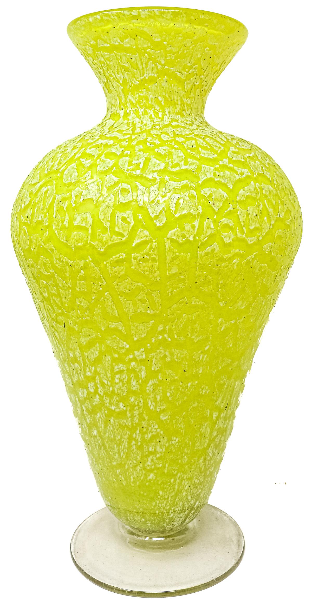 JARRÓN EN CRISTAL SOPLADO DE MEDIADOS DEL S.XX
