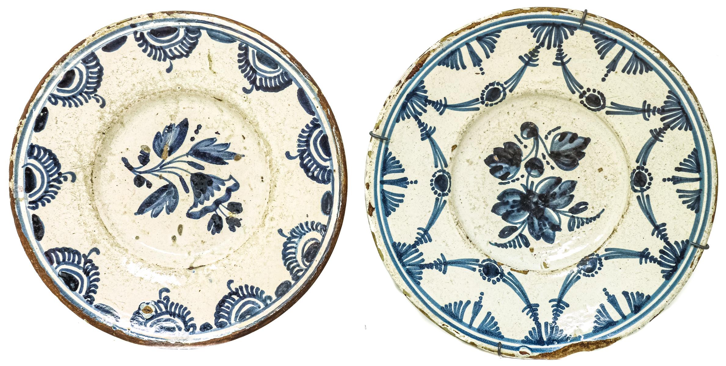 DOS PLATOS DE CERÁMICA CATALANA DEL S.XIX