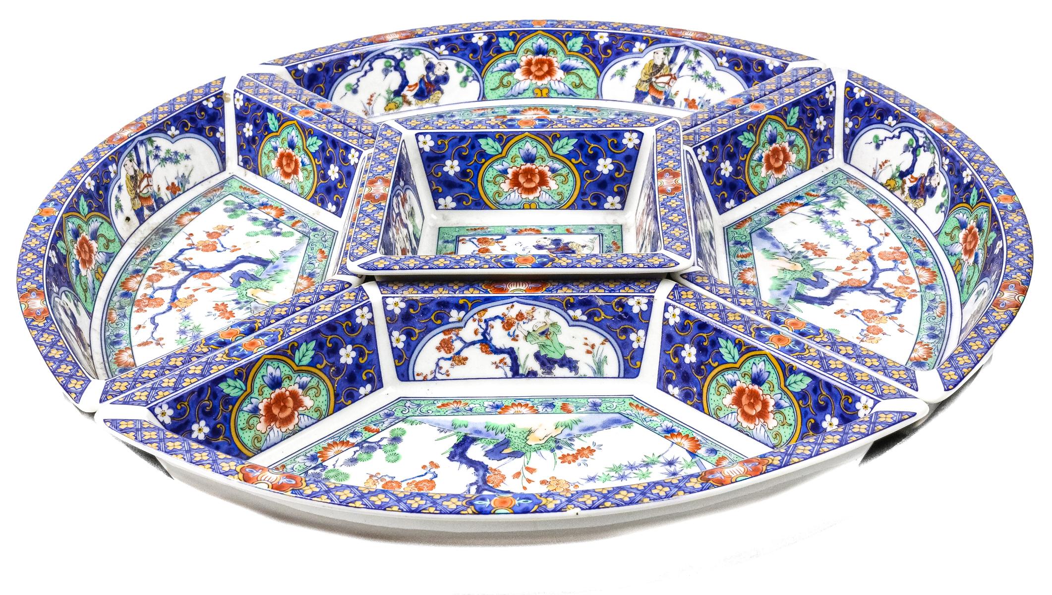 ENTREMESERO DE PORCELANA ORIENTAL