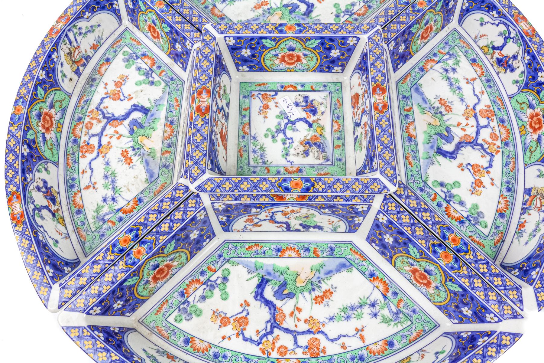 ENTREMESERO DE PORCELANA ORIENTAL