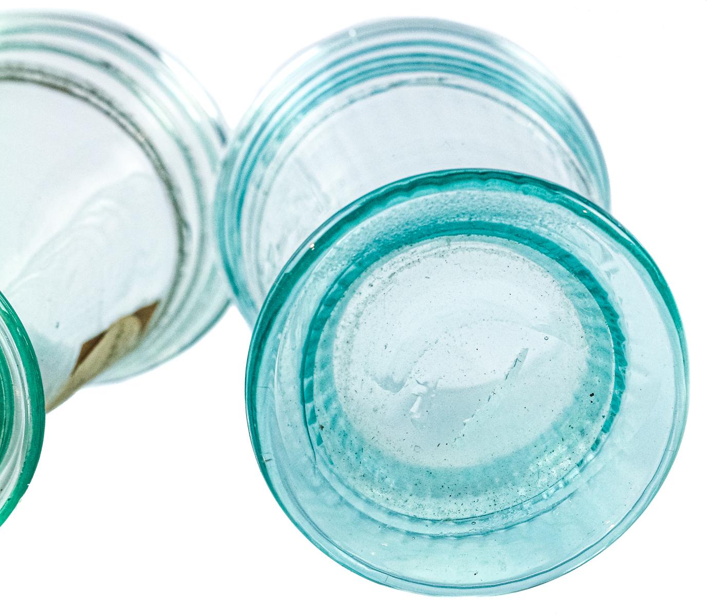 DOS VASITOS EN CRISTAL SOPLADO S.XIX