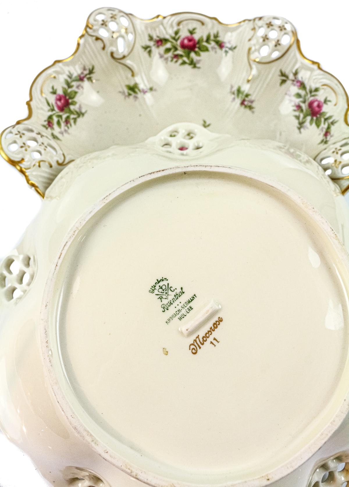 PAREJA DE CENTROS EN PORCELANA ROSENTHAL MEDIADOS DEL S.XX