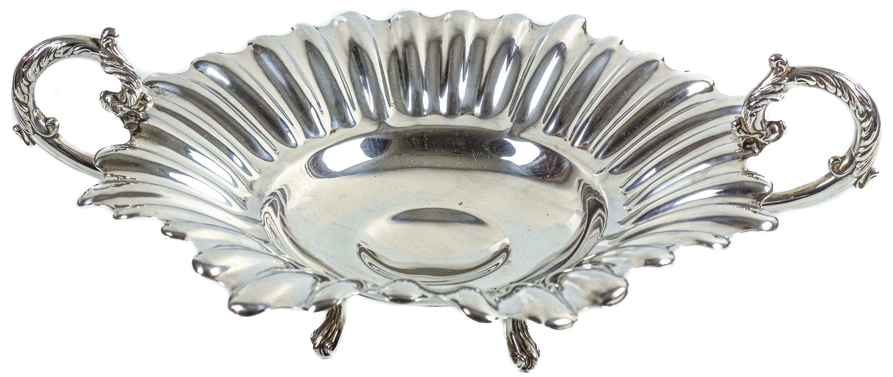 CENTRO DE MESA EN PLATA DE LA SEGUNDA MITAD DEL S.XX