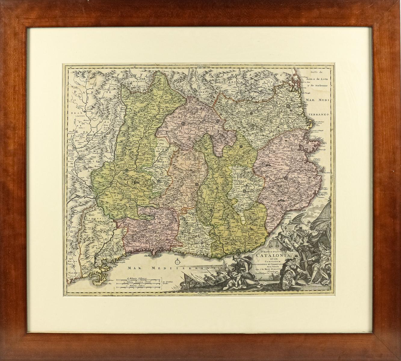 MAPA DE CATALUNYA DEL S.XVIII