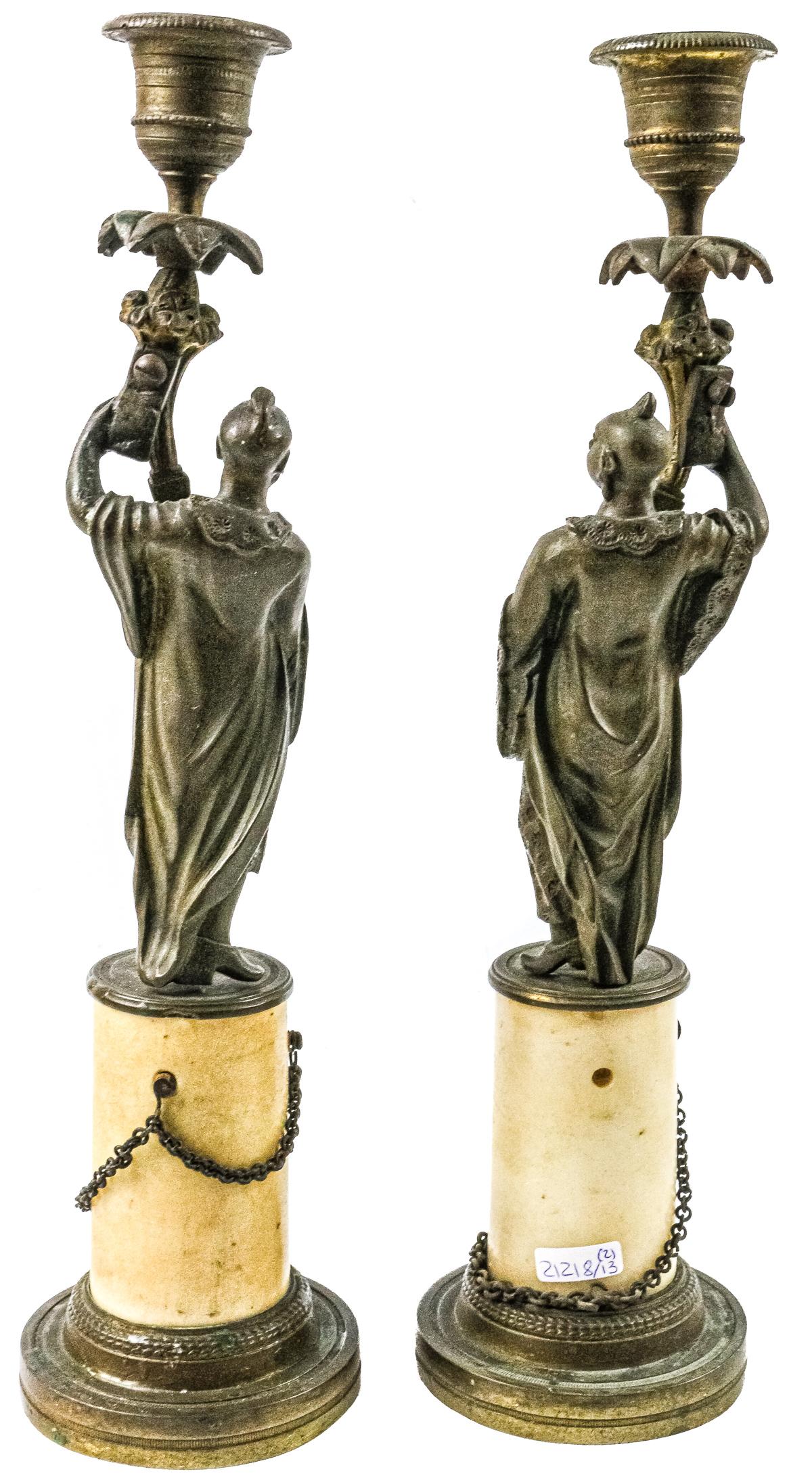 PAREJA DE CANDELEROS DE FINALES DEL S.XIX