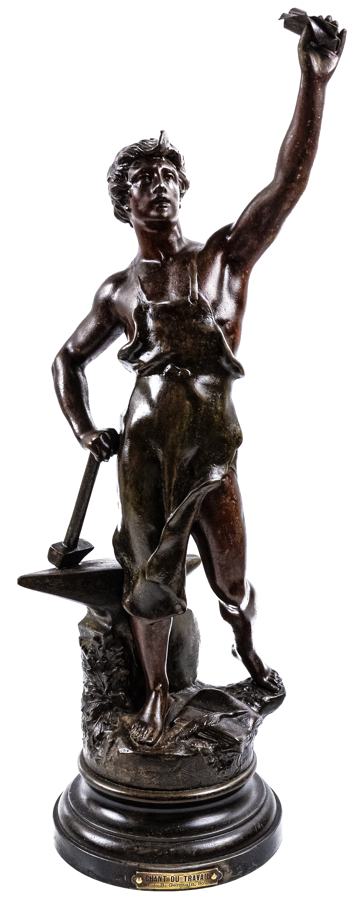 FIGURA FRANCESA EN CALAMINA DE FINALES DEL S.XIX
