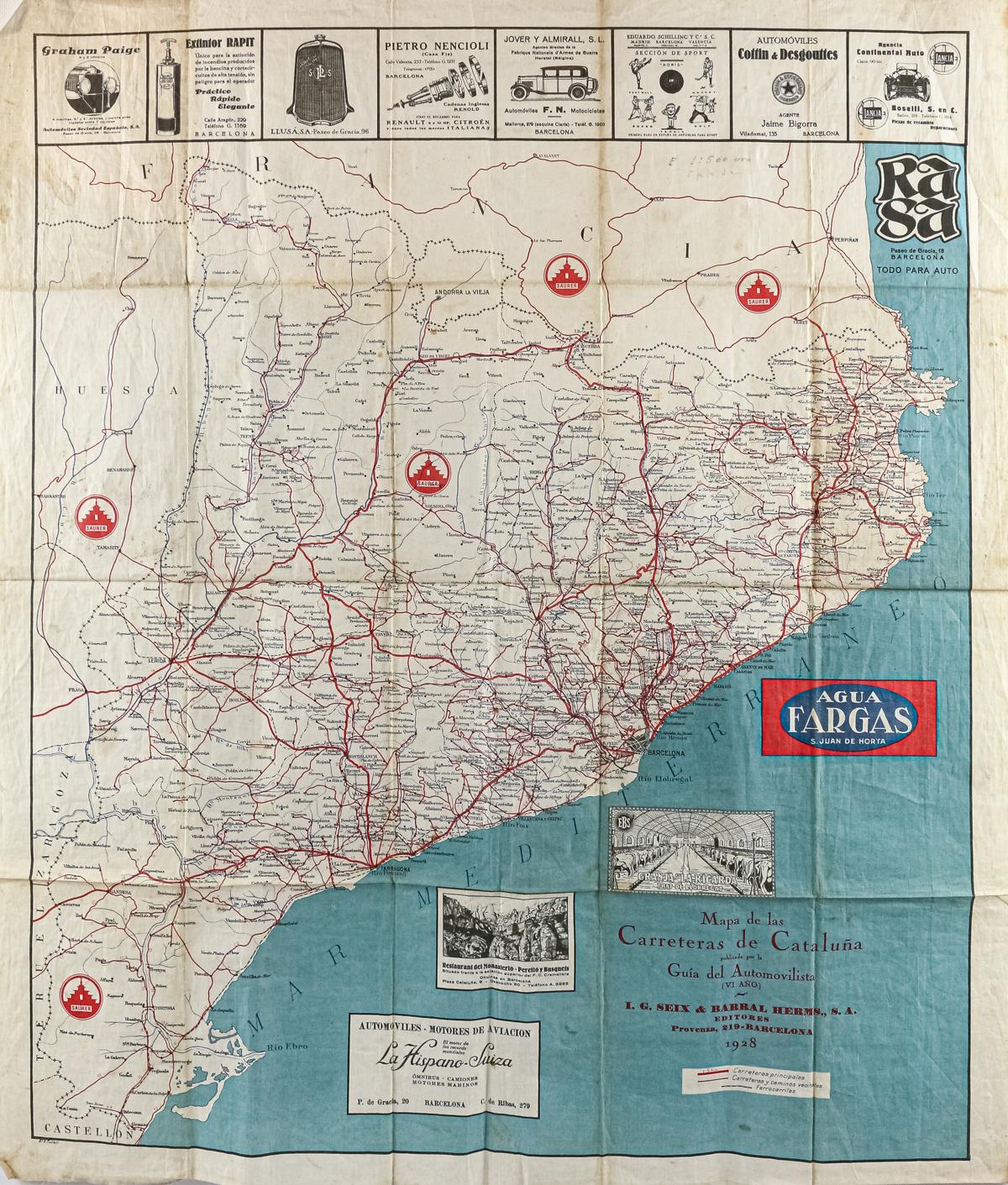 MAPA CARRETERAS DE CATALUNYA