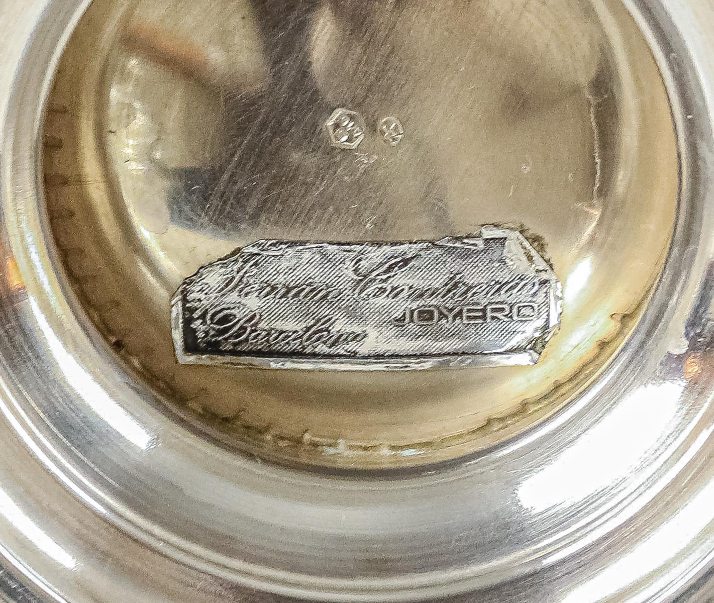 JUEGO DE CAFÉ EN PLATA DE MEDIADOS DEL S.XX