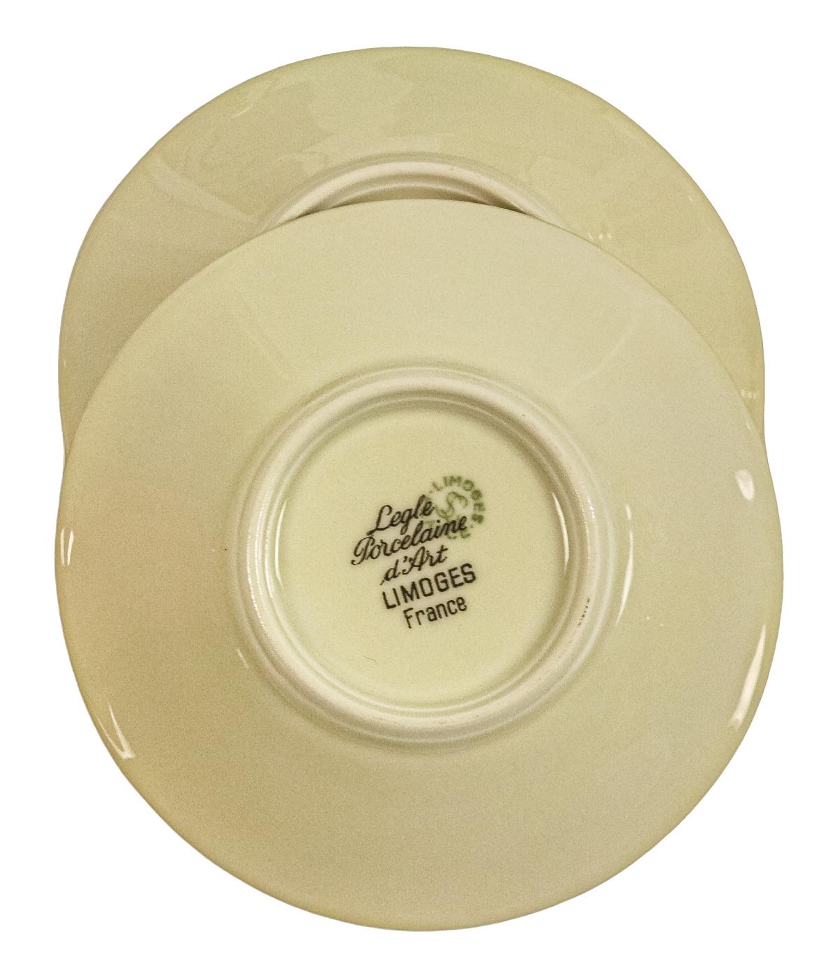 SEIS TAZAS Y SEIS PLATITOS LIMOGES