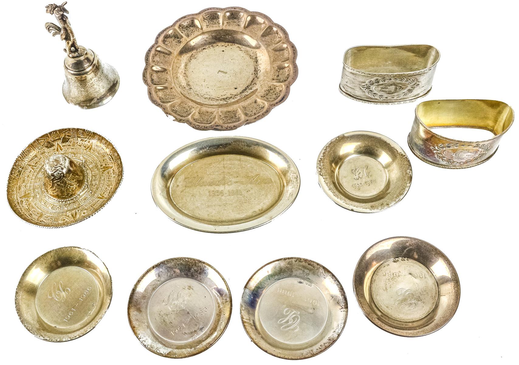 LOTE VARIADO EN PLATA DE LA SEGUNDA MITAD DEL S.XX